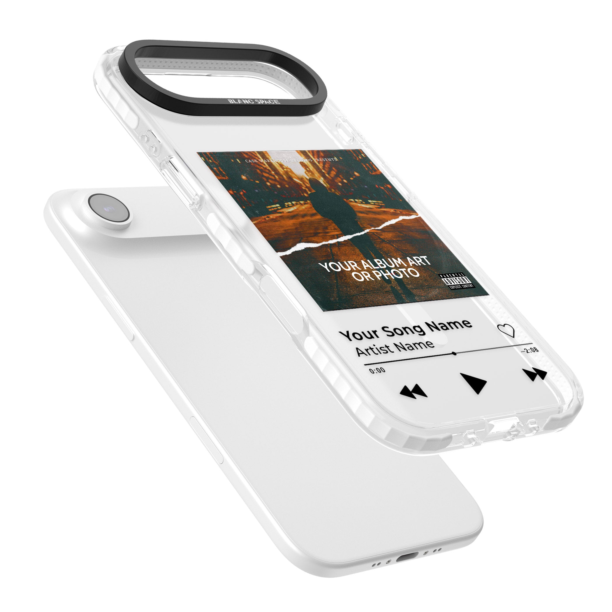 Personalised Album Art iPhone 17 Air Impact Pro Clear Phone Case Colours