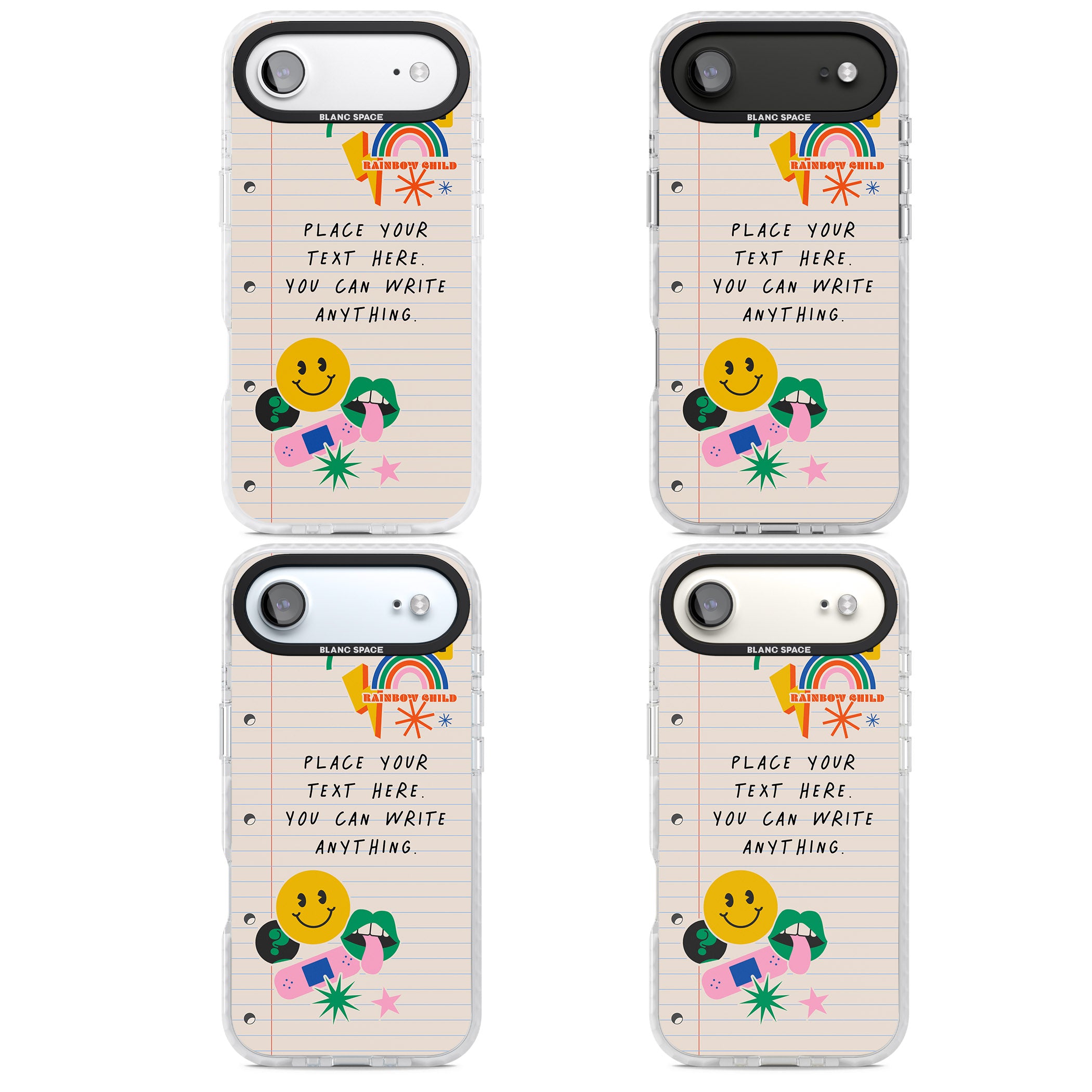 Personalised Retro Rainbow Fun iPhone 17 Air Impact Pro Clear Phone Case APT Impact Protection