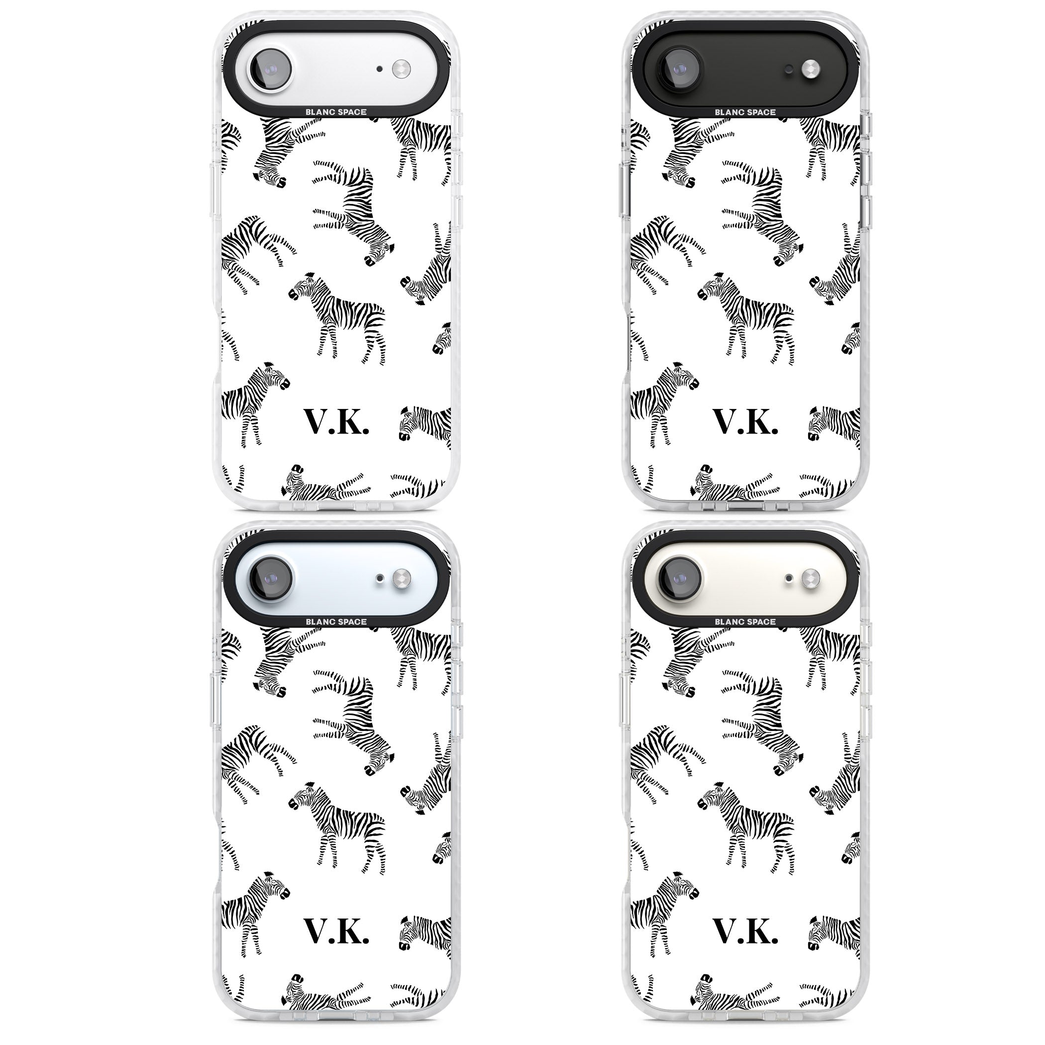 Personalised Zebra Pattern iPhone 17 Air Impact Pro Clear Phone Case APT Impact Protection