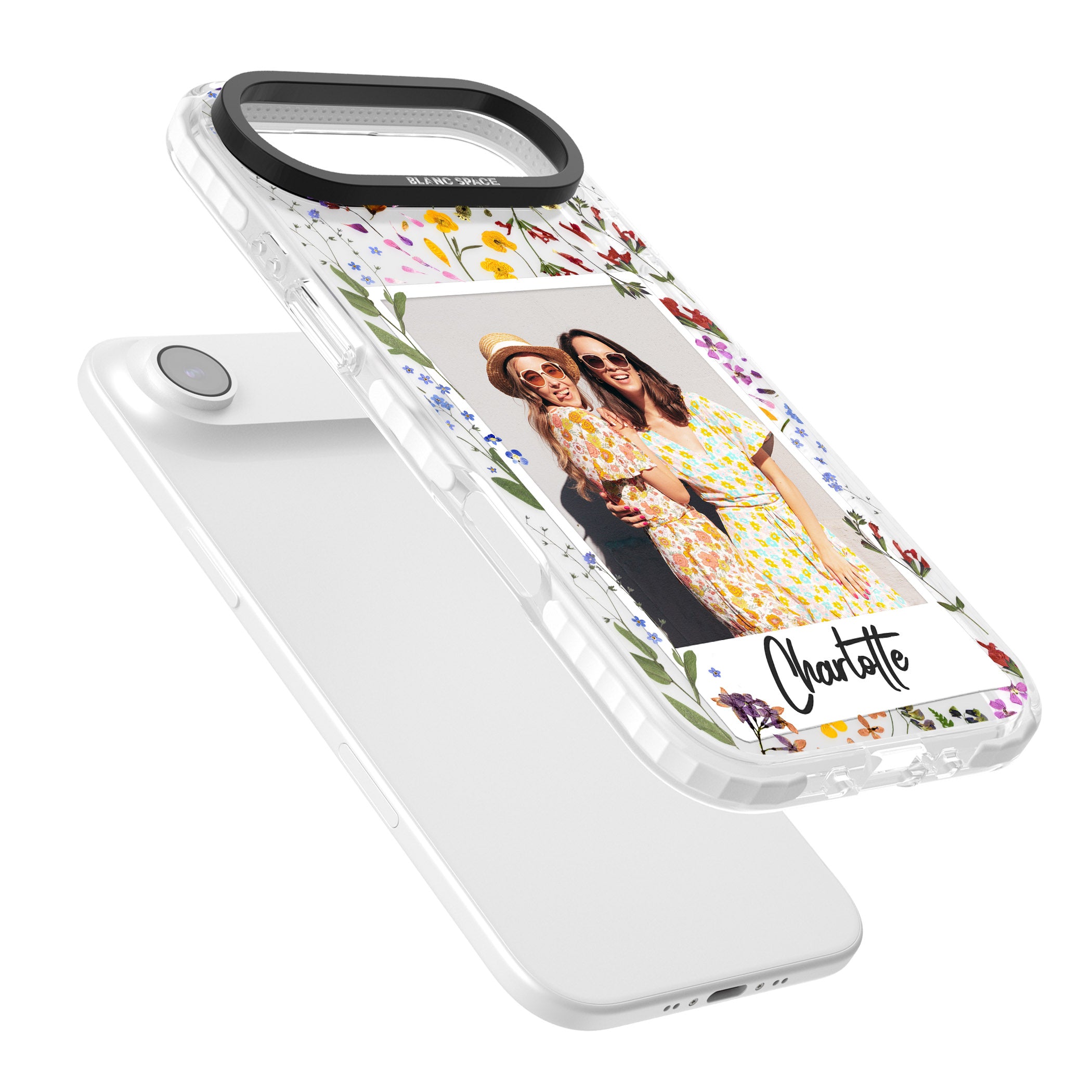 Personalised Wildflower Instant Photo iPhone 17 Air Impact Pro Clear Phone Case Colours