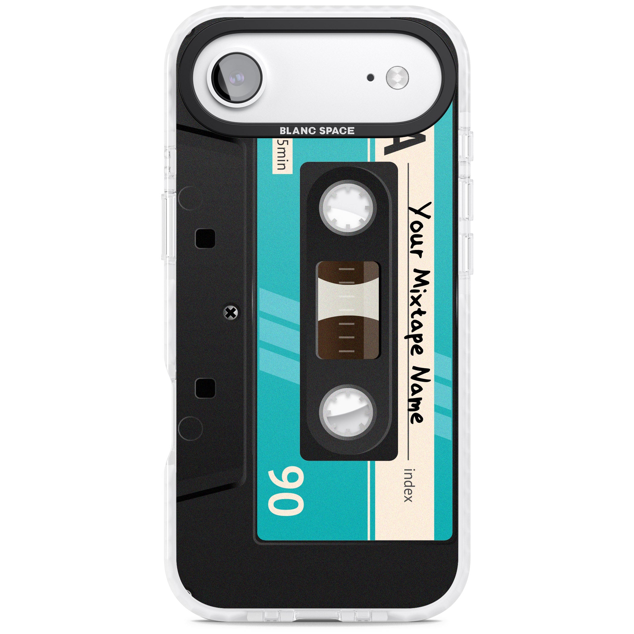 Personalised Retro Mixtape Dark iPhone 17 Air Impact Pro Clear Phone Case