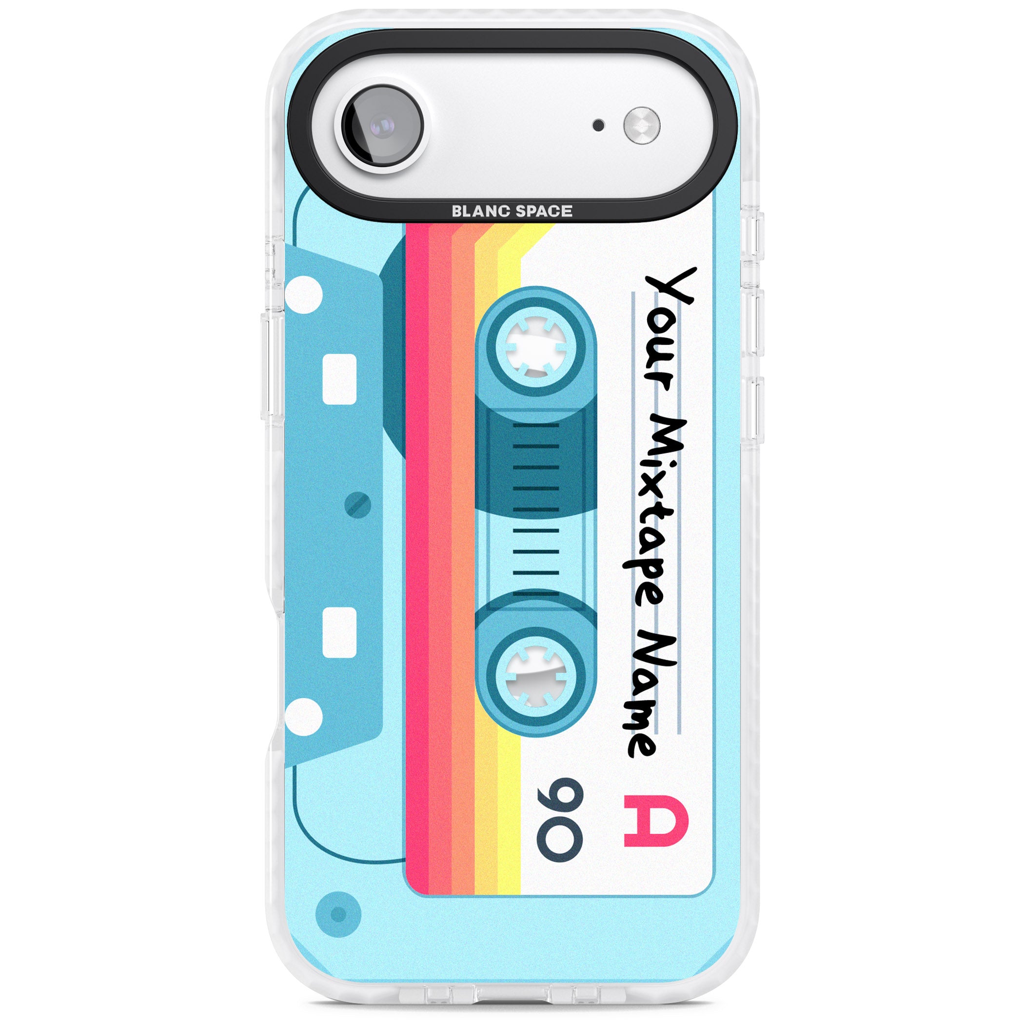 Personalised Retro Mixtape Sporty iPhone 17 Air Impact Pro Clear Phone Case