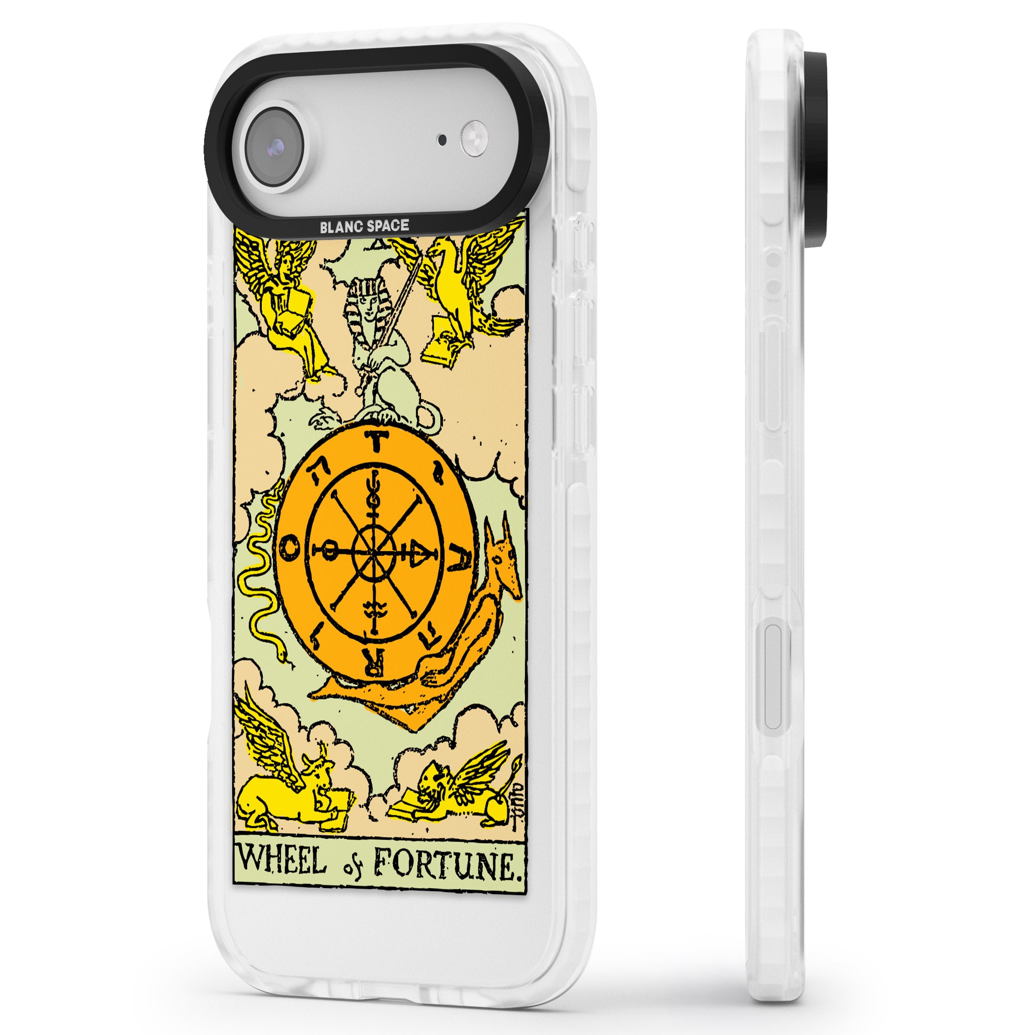 Personalised Wheel Of Fortune Tarot Card (Color) iPhone 17 Air Impact Pro Clear Phone Case Side Profile
