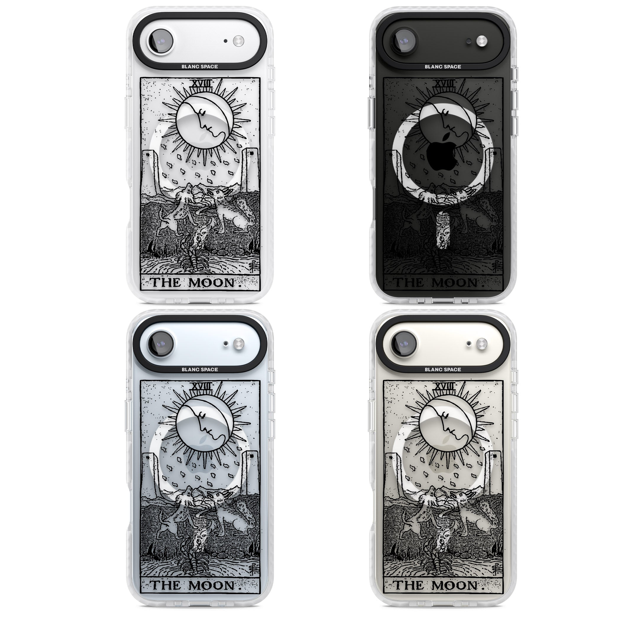 Personalised The Moon Tarot Card (Clear) iPhone 17 Air Impact Pro Clear Phone Case APT Impact Protection