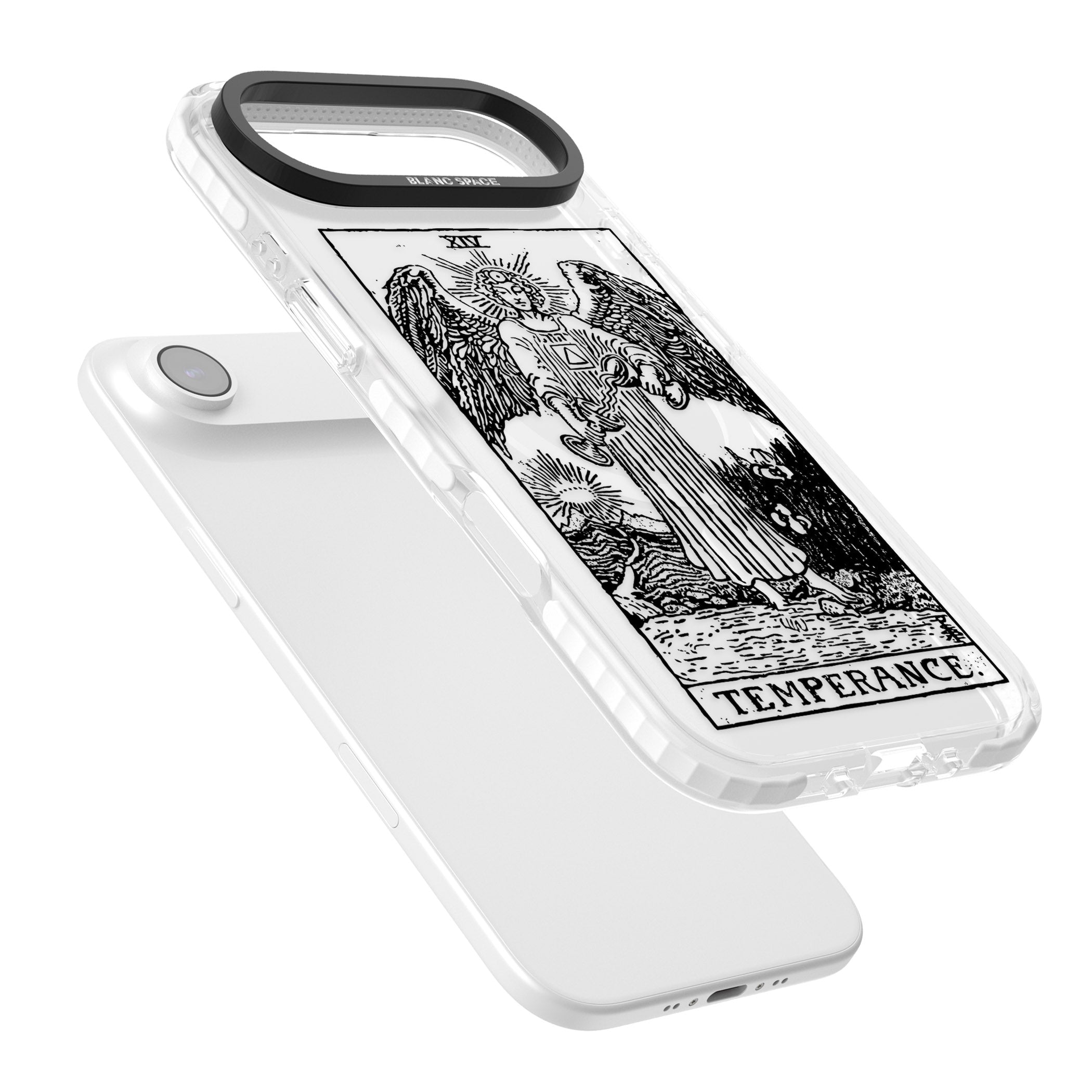 Personalised Temperance Tarot Card (Clear) iPhone 17 Air Impact Pro Clear Phone Case Colours
