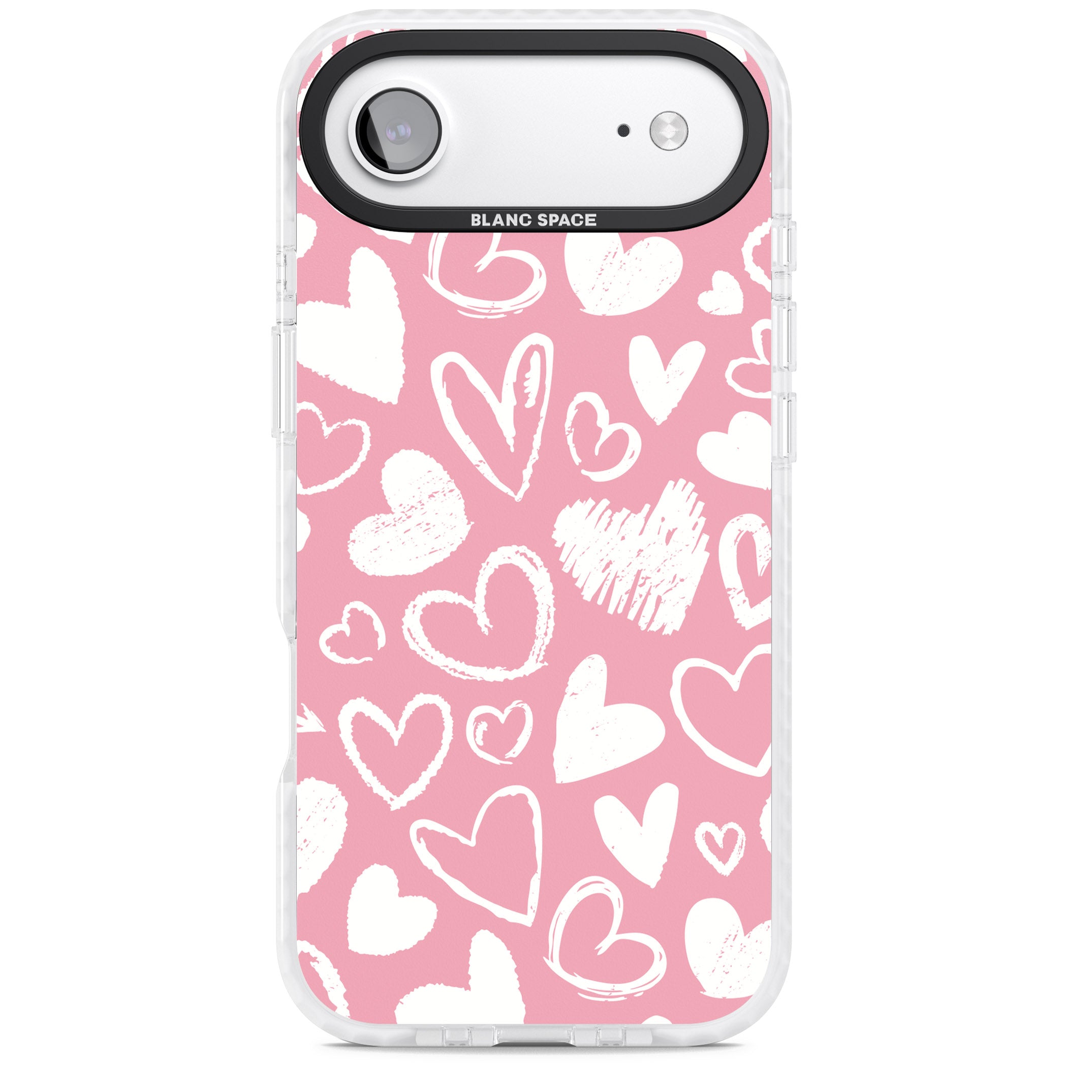 Chalk Hearts iPhone 17 Air Impact Pro Clear Phone Case