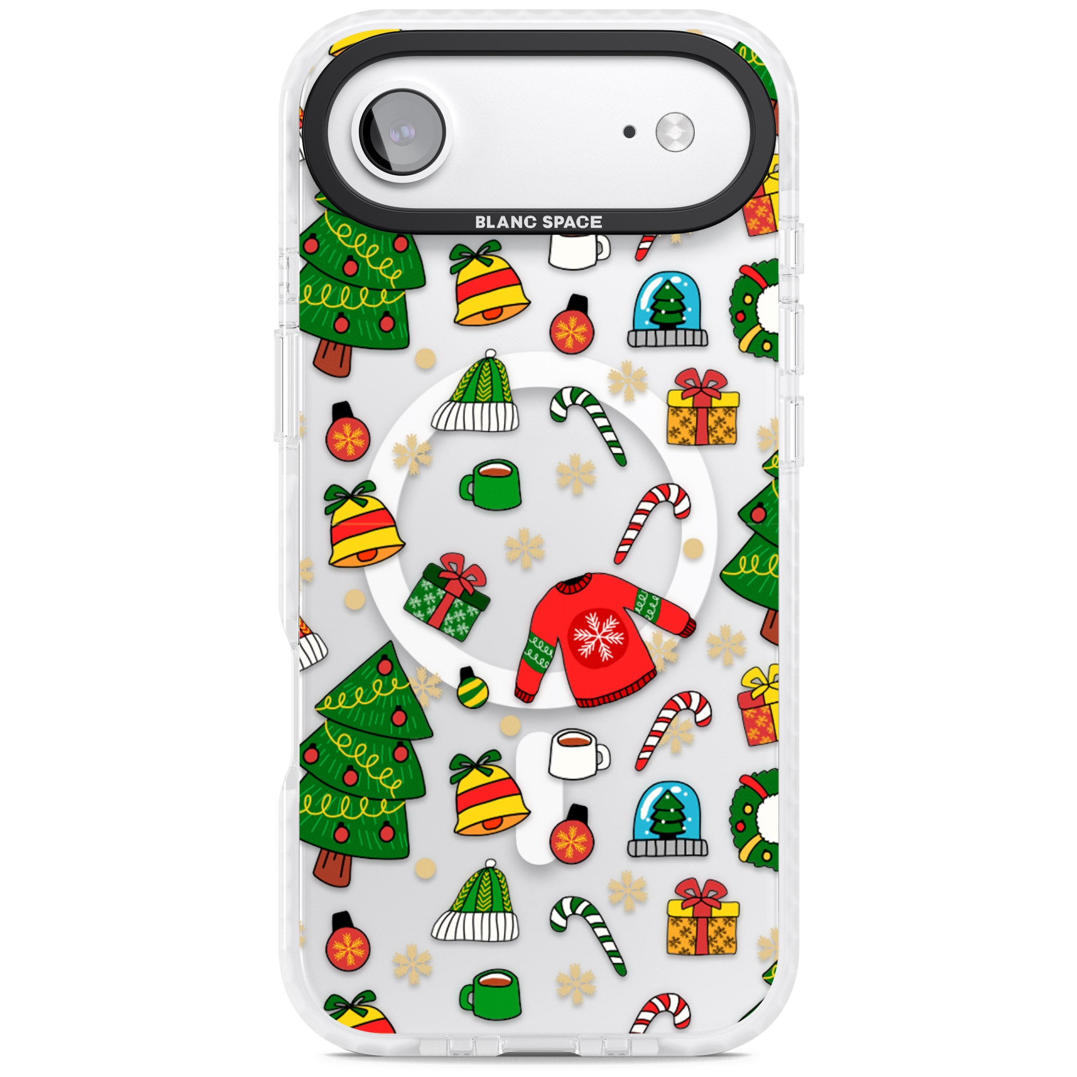 Christmas Mixture Pattern iPhone 17 Air Impact Pro Clear Phone Case