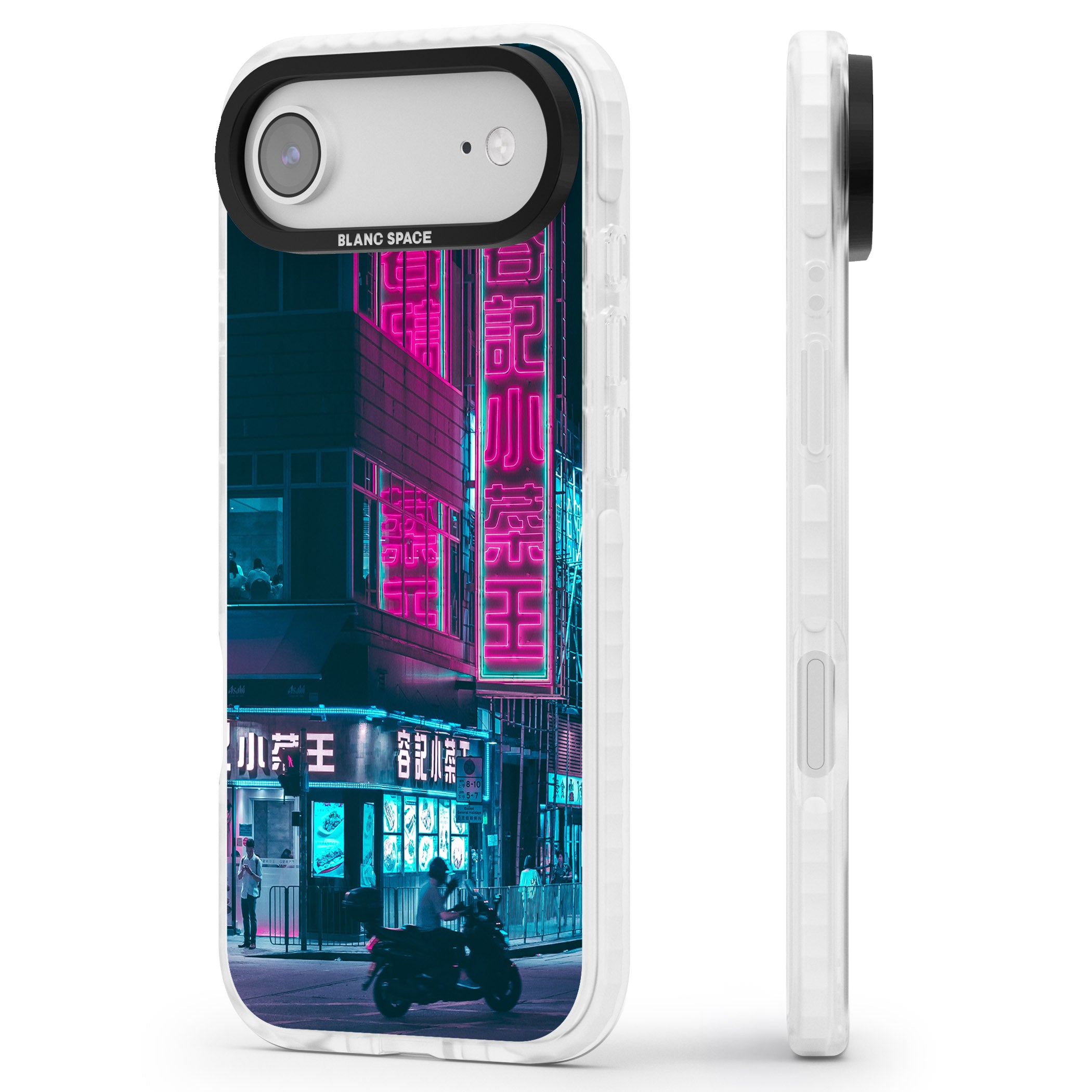 Neon City Ride iPhone 17 Air Impact Pro Clear Phone Case Side Profile