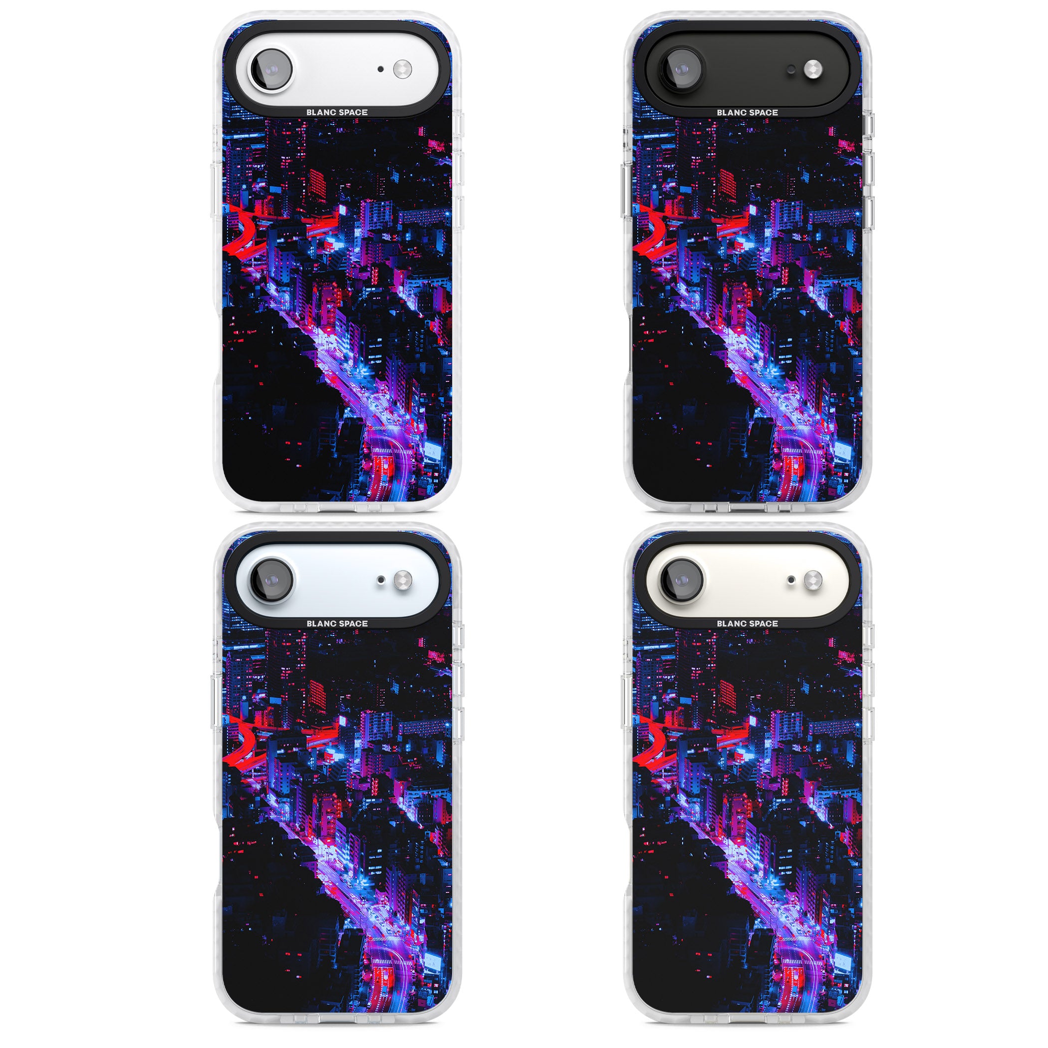 Neon Cityscape iPhone 17 Air Impact Pro Clear Phone Case APT Impact Protection