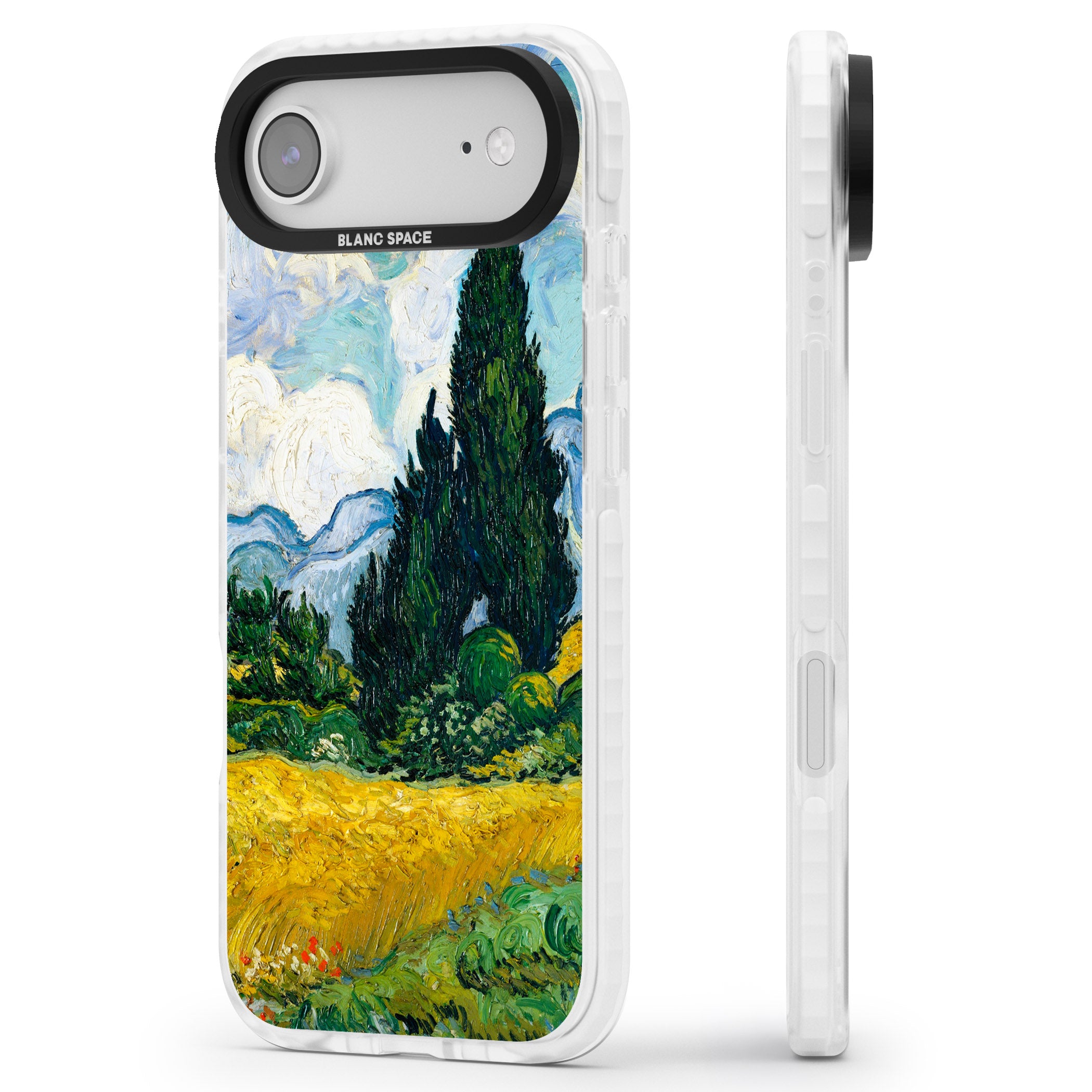 Wheat Field With Cypresses By Vincent Van Gogh iPhone 17 Air Impact Pro Clear Phone Case Side Profile