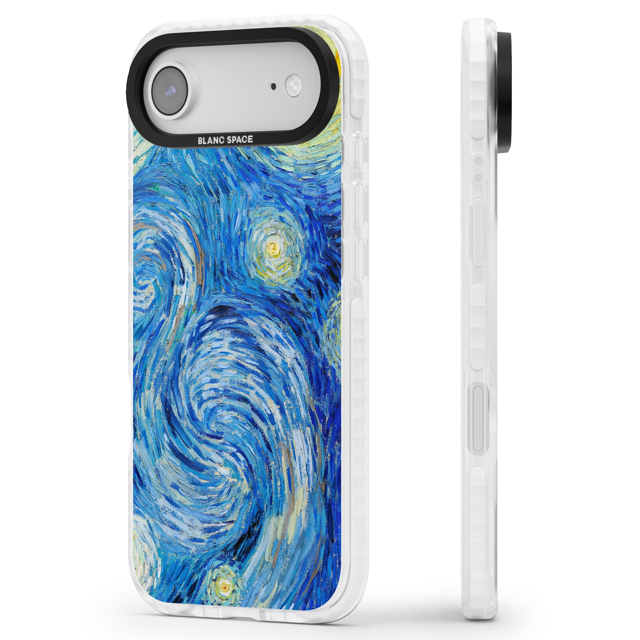 The Starry Night By Vincent Van Gogh iPhone 17 Air Impact Pro Clear Phone Case Side Profile