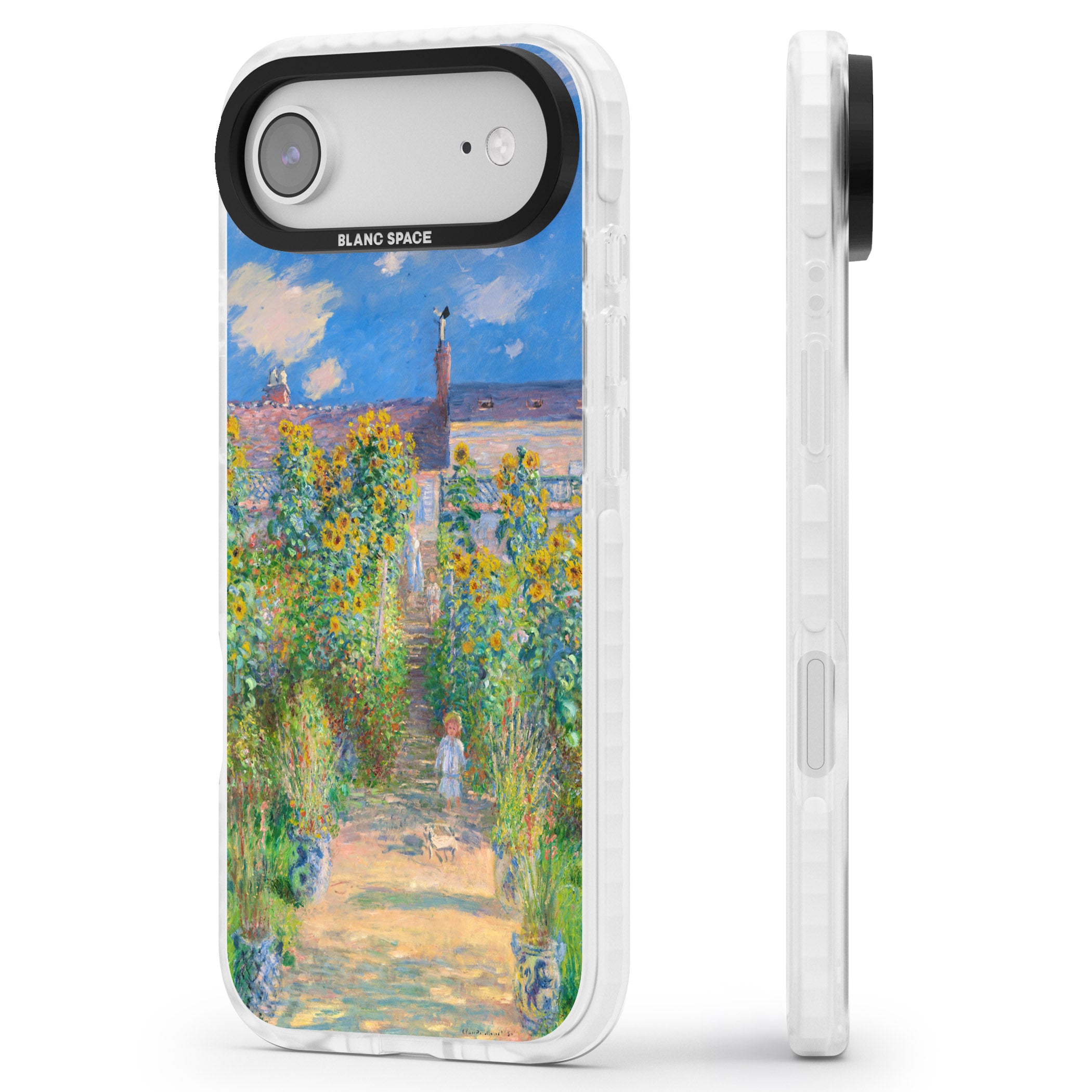 Garden at Vetheuil iPhone 17 Air Impact Pro Clear Phone Case Side Profile