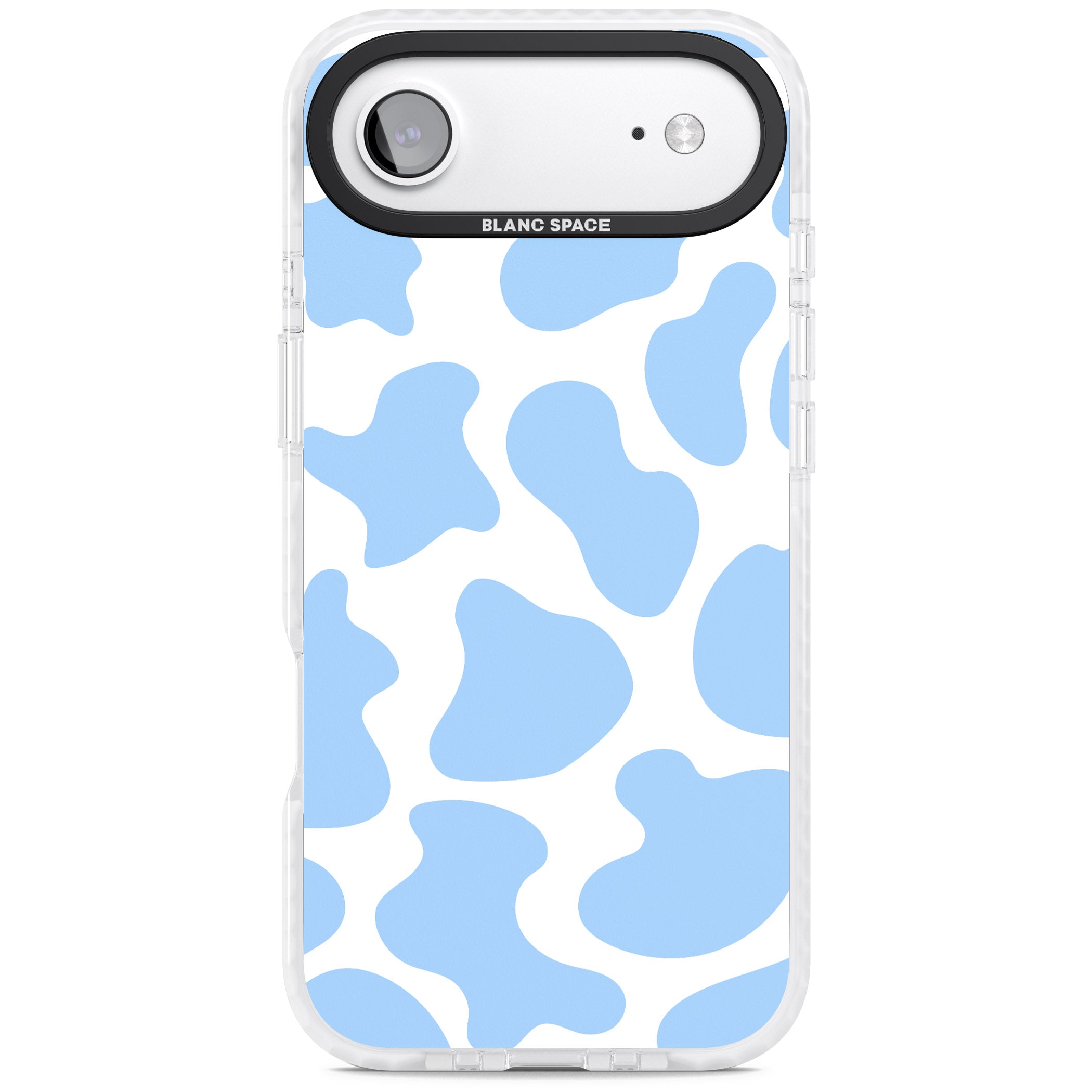 Blue And White Cow Print iPhone 17 Air Impact Pro Clear Phone Case