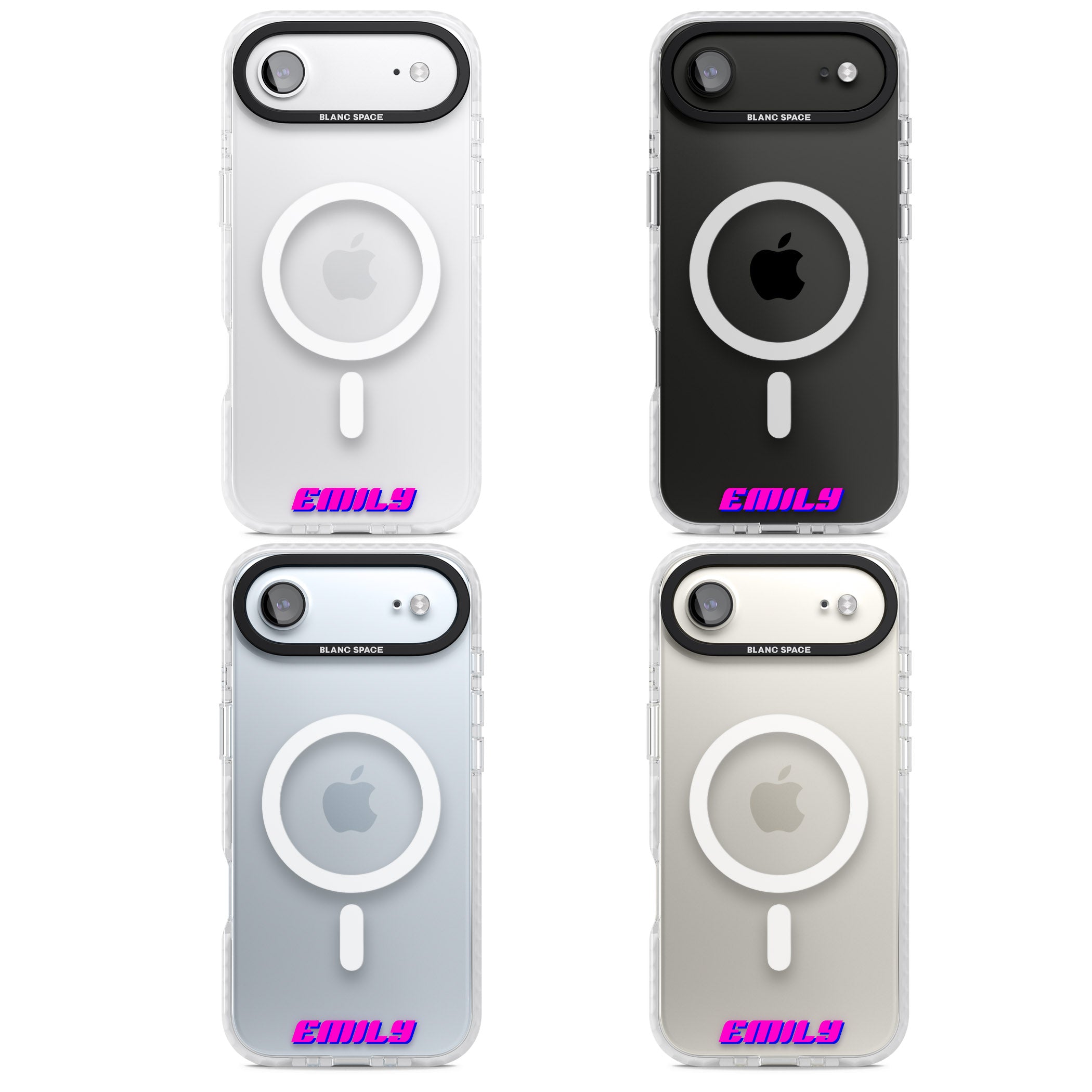 Personalised Cool Bottom Name iPhone 17 Air Impact Pro Clear Phone Case APT Impact Protection