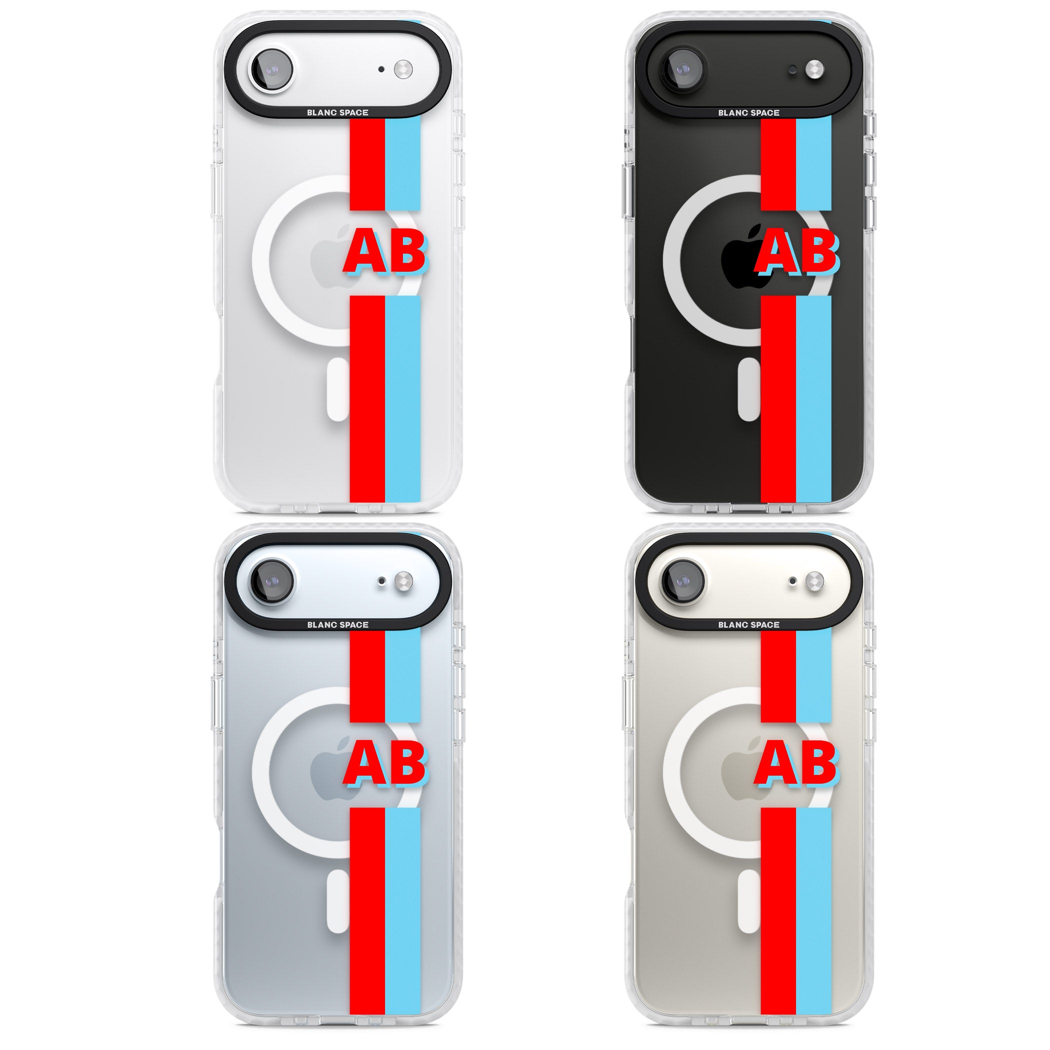 Personalised Bold Striped iPhone 17 Air Impact Pro Clear Phone Case APT Impact Protection