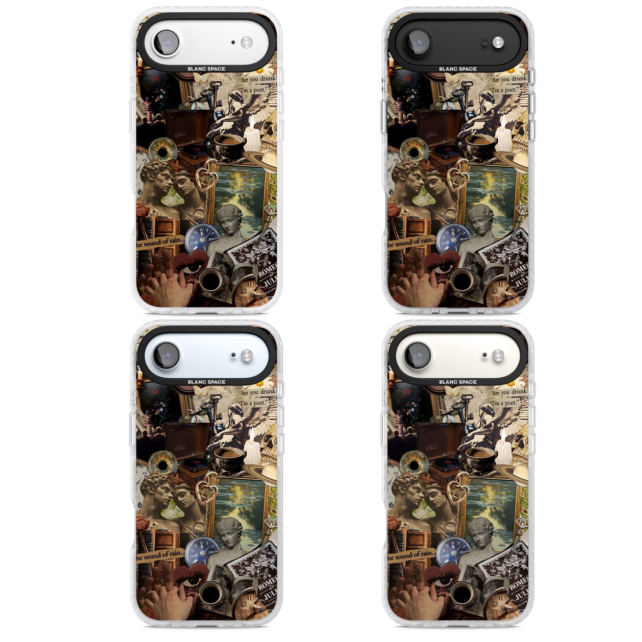 Vintage Academia Collage iPhone 17 Air Impact Pro Clear Phone Case APT Impact Protection