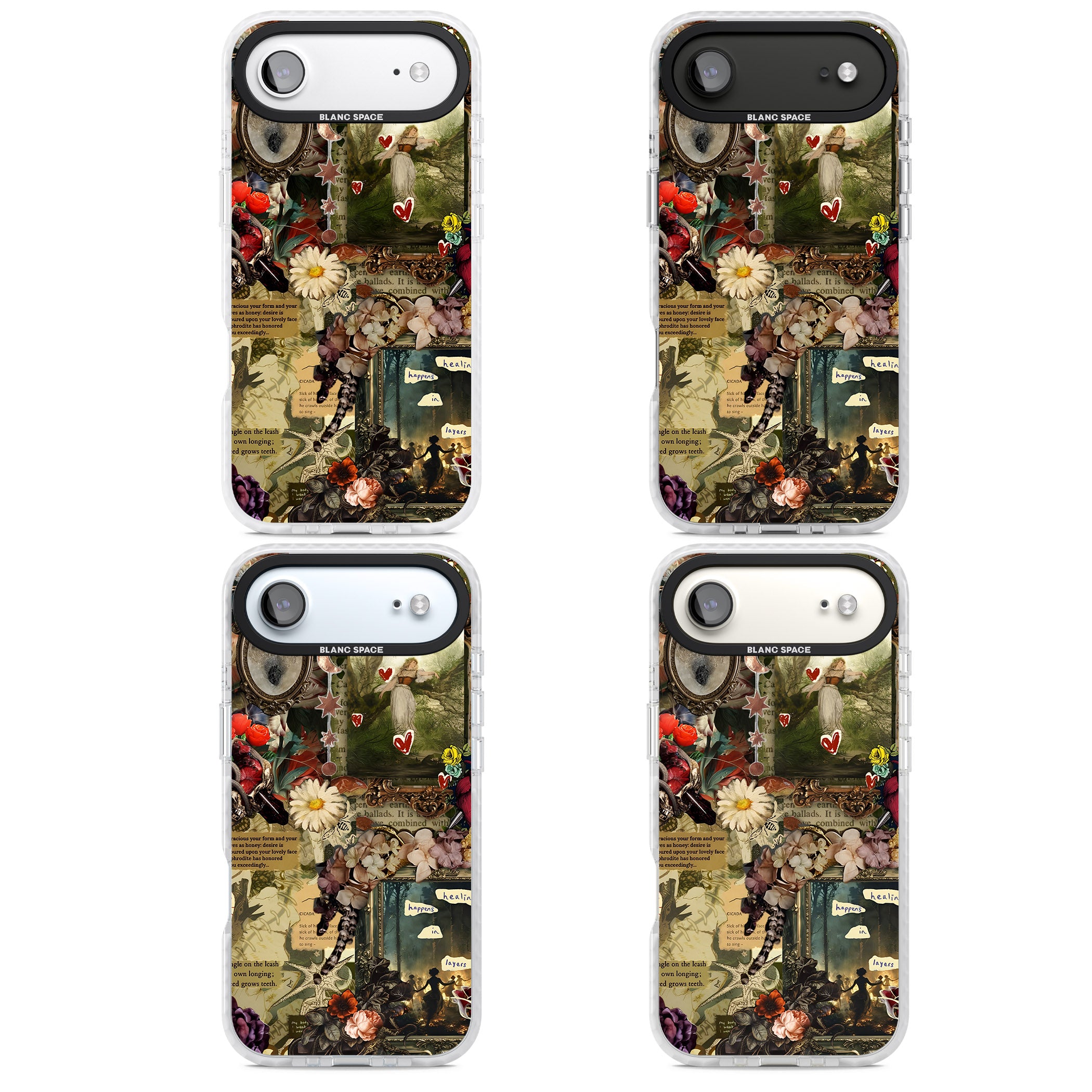 Textbook Romance Collage iPhone 17 Air Impact Pro Clear Phone Case APT Impact Protection