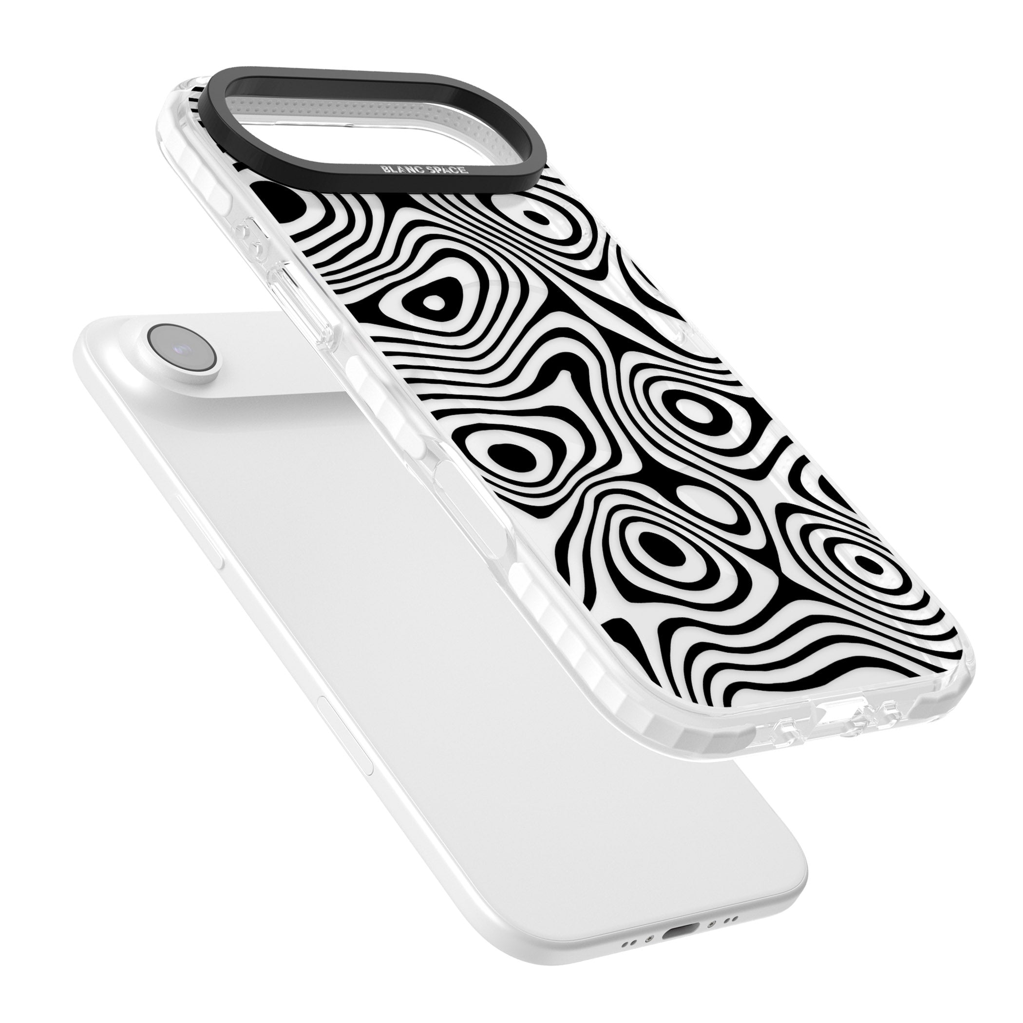 Dark Topographic Map iPhone 17 Air Impact Pro Clear Phone Case Colours
