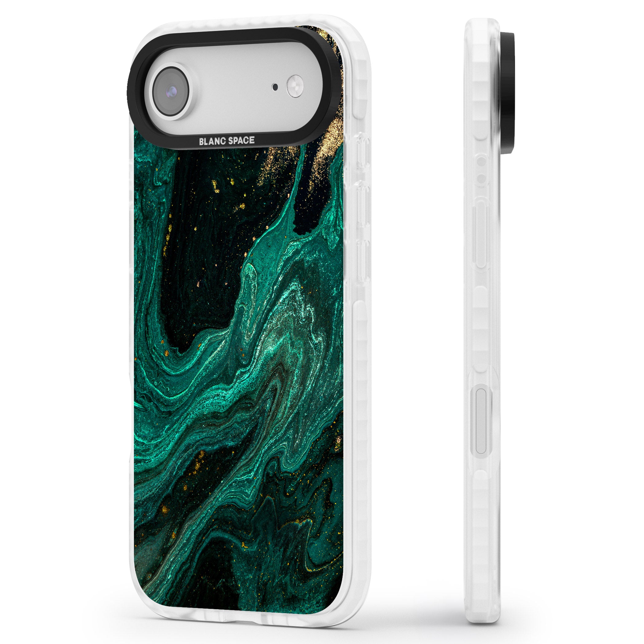 Emerald Lagoon iPhone 17 Air Impact Pro Clear Phone Case Side Profile