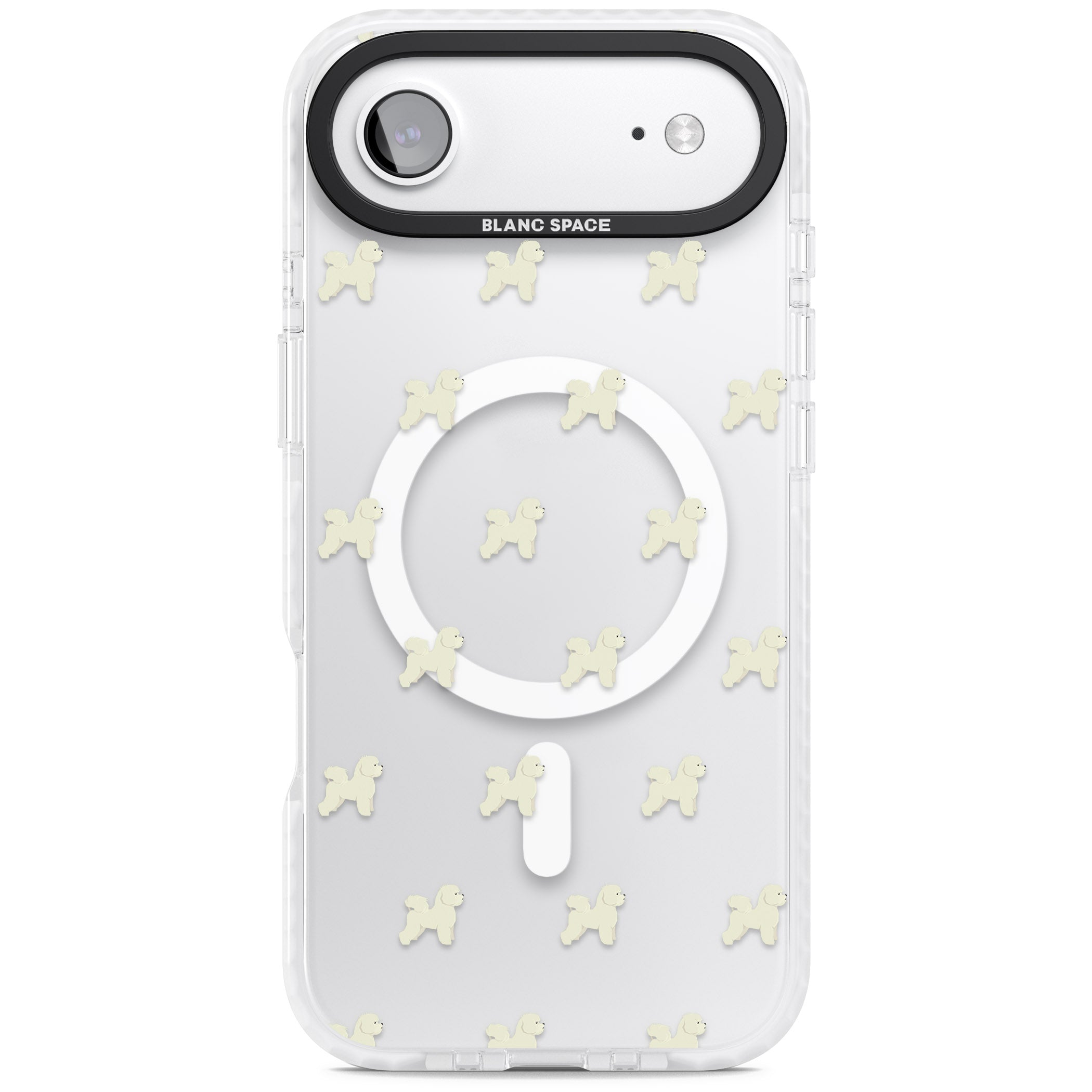 Bichon Frise Pattern iPhone 17 Air Impact Pro Clear Phone Case