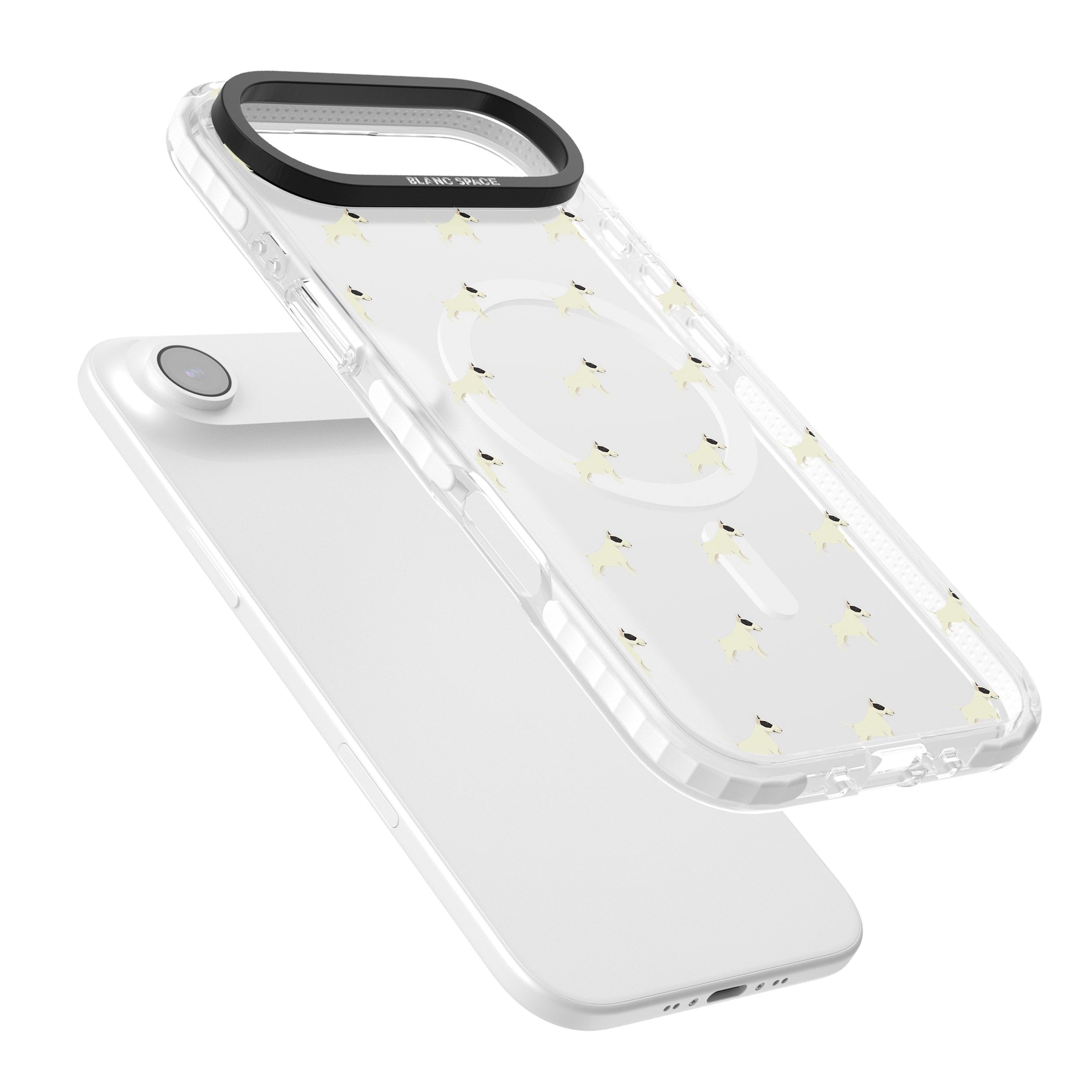 Bull Terrier Pattern iPhone 17 Air Impact Pro Clear Phone Case Colours