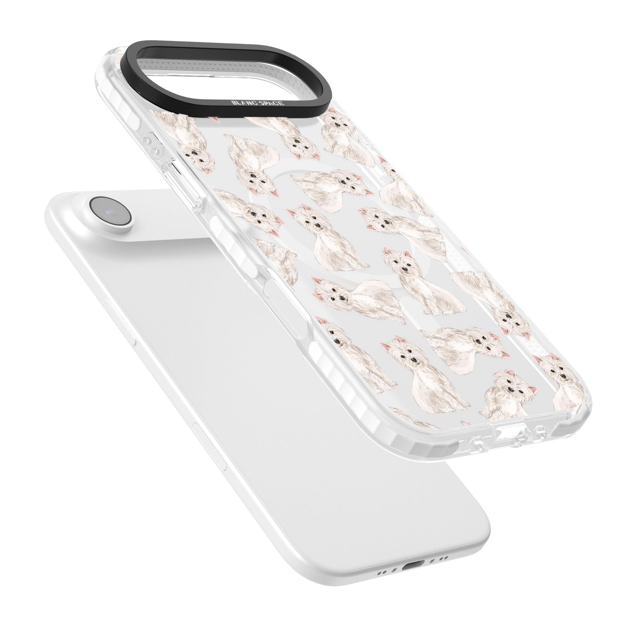 Westie Dog Pattern iPhone 17 Air Impact Pro Clear Phone Case Colours