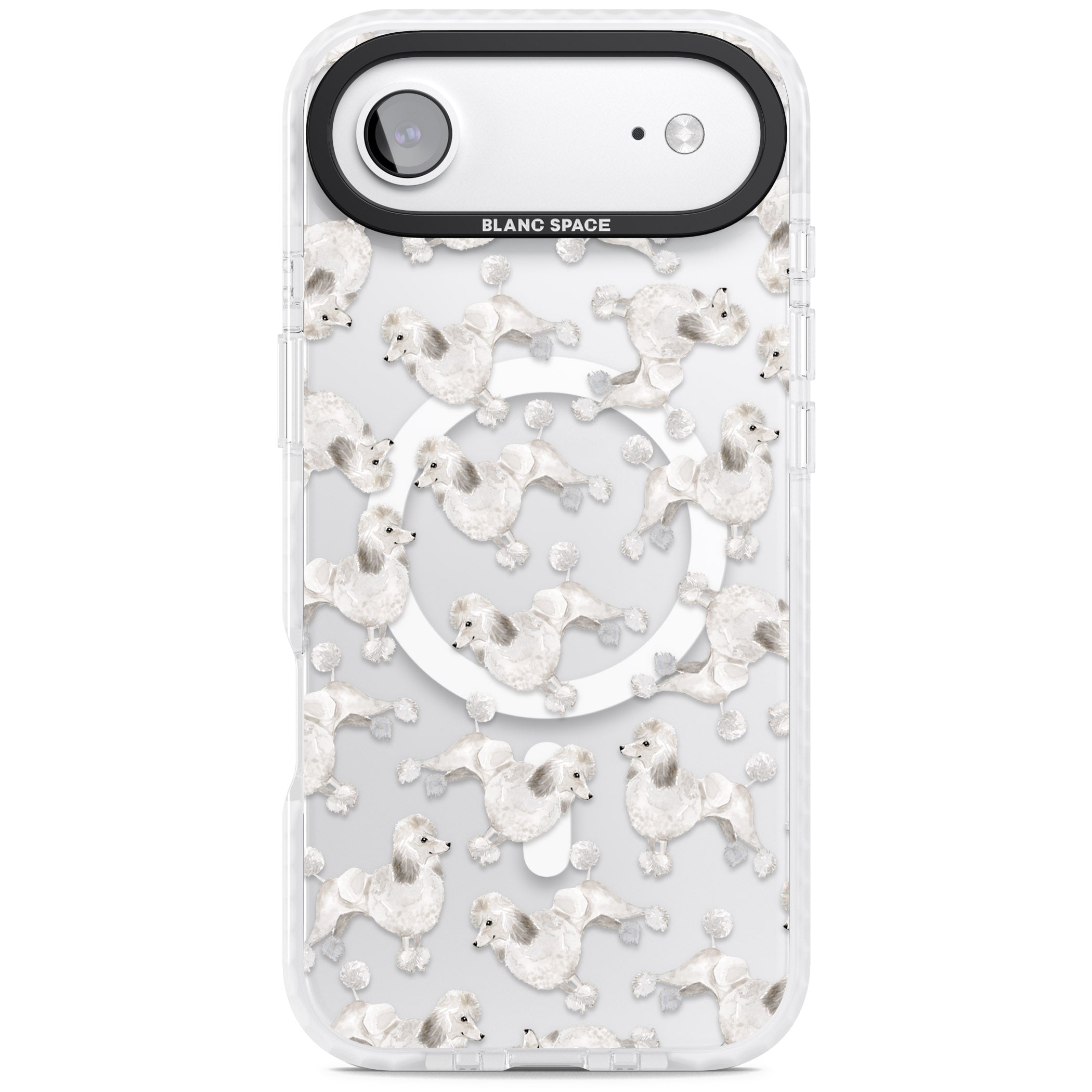 Poodle Watercolor Pattern iPhone 17 Air Impact Pro Clear Phone Case