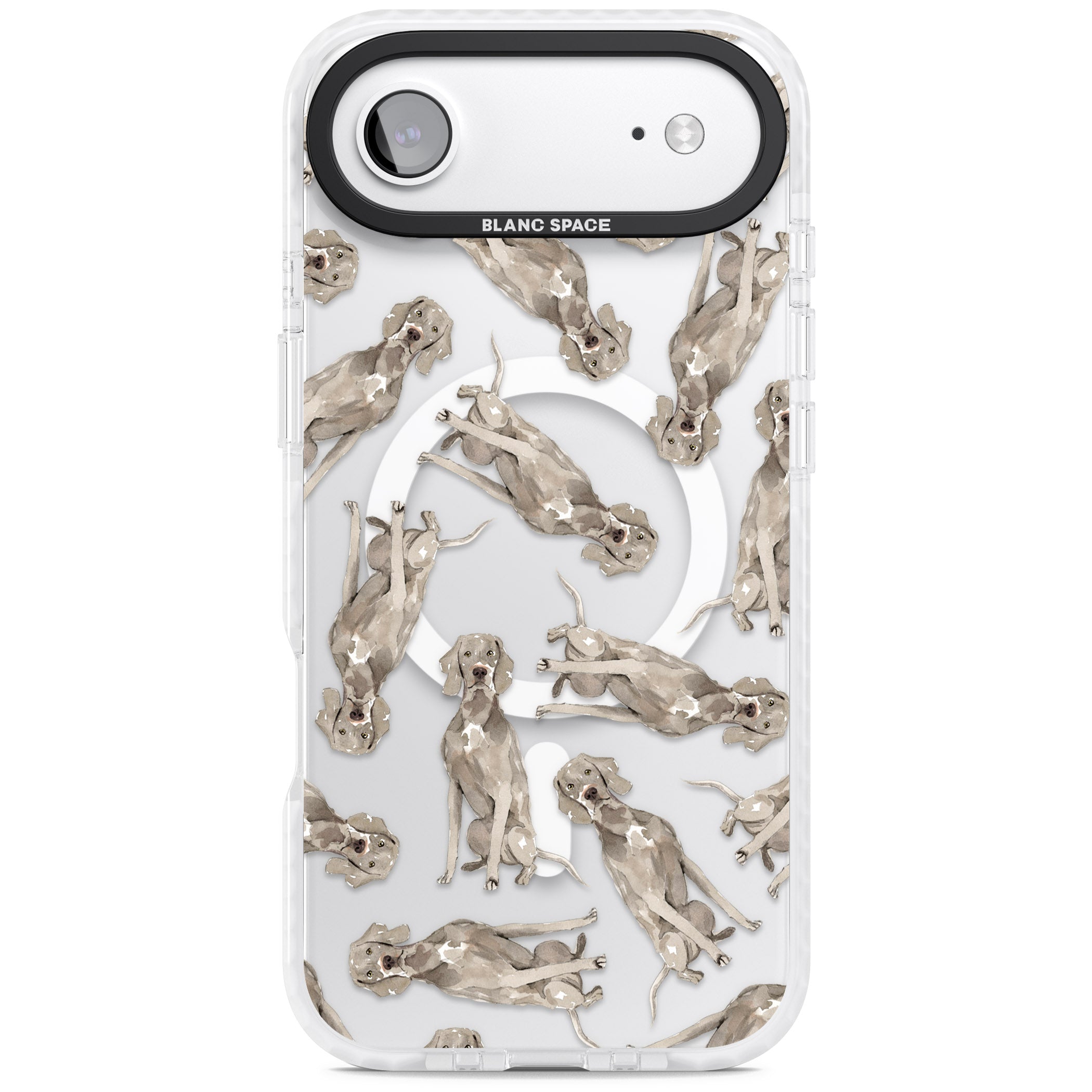 Weimaraner Watercolor Dog iPhone 17 Air Impact Pro Clear Phone Case