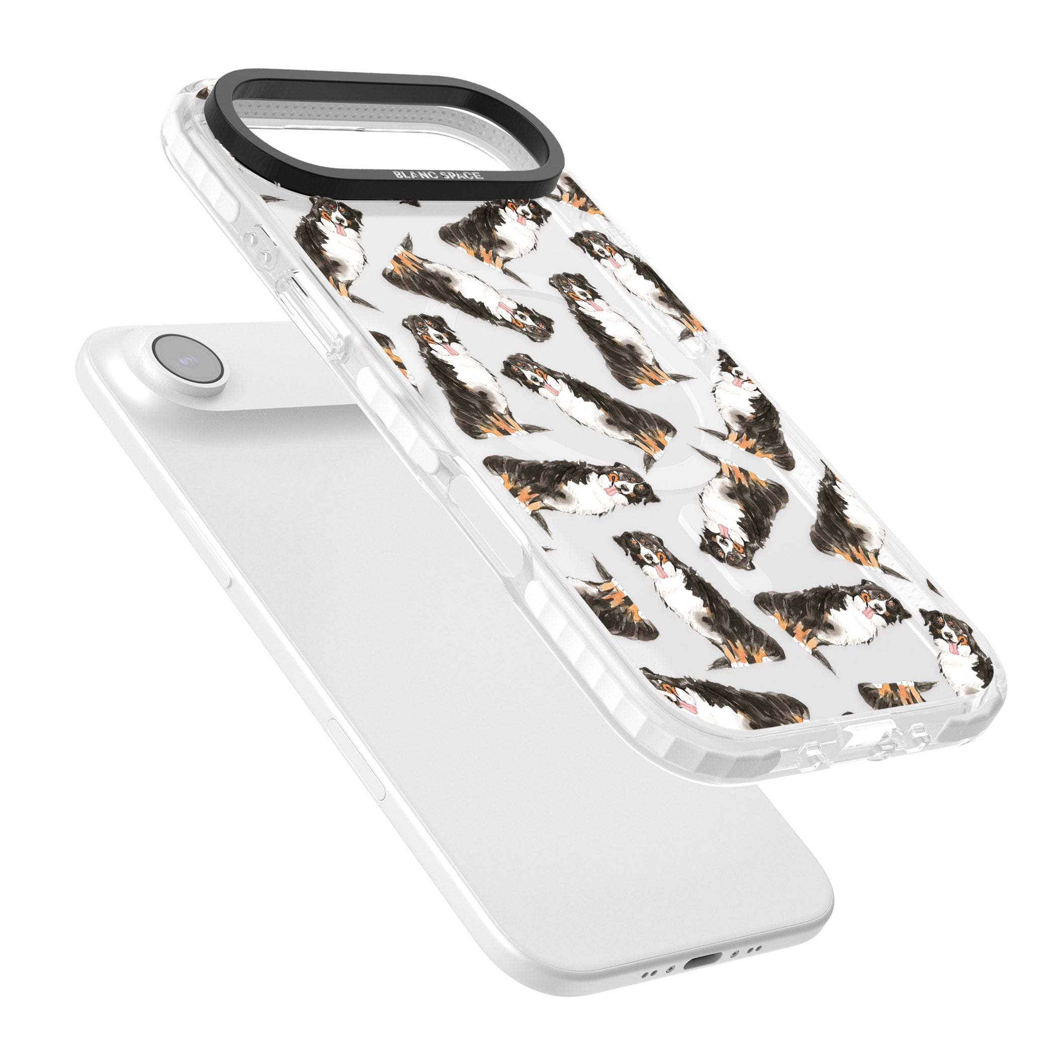 Bernese Mountain Dog Pattern iPhone 17 Air Impact Pro Clear Phone Case Colours