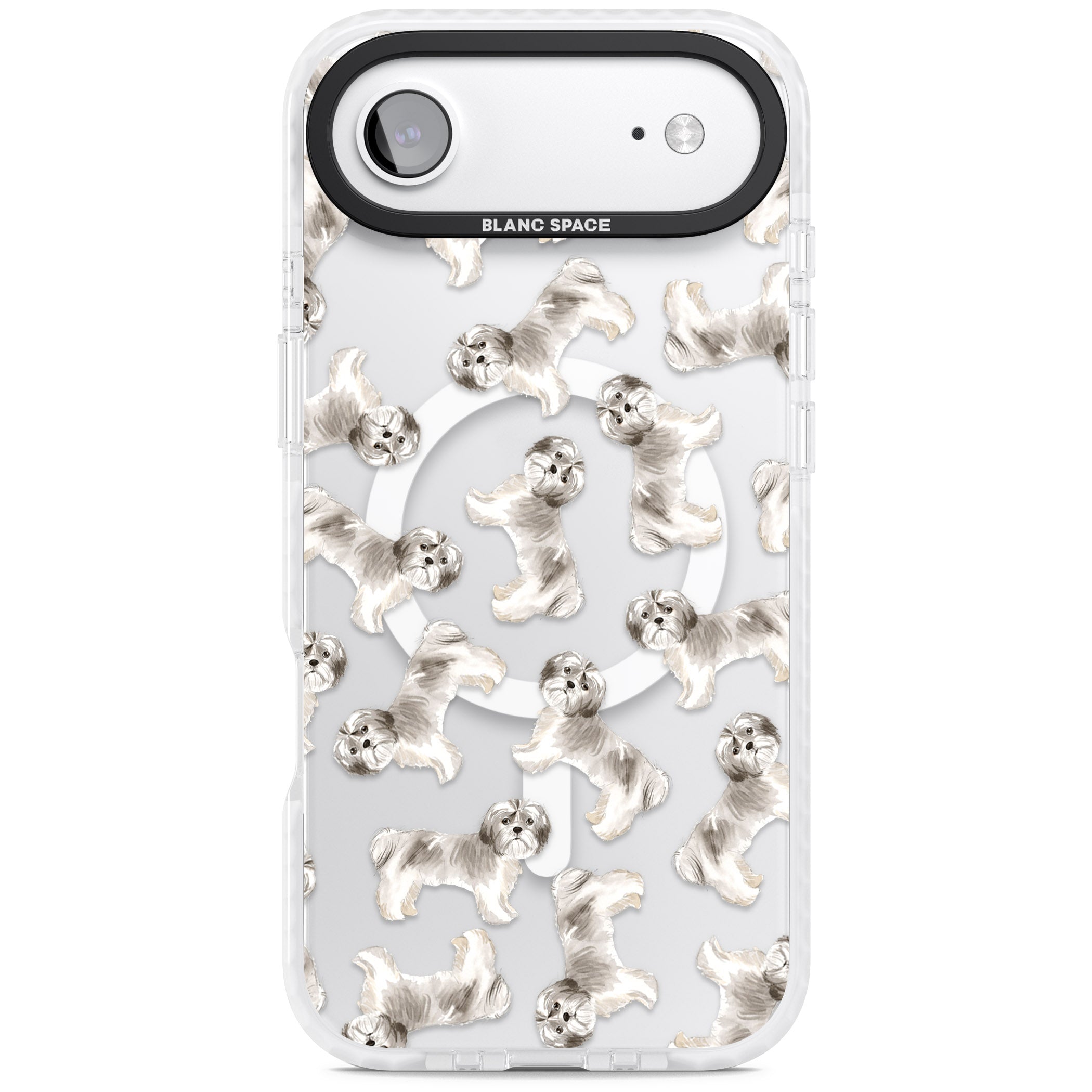 Shih Tzu Dog Pattern iPhone 17 Air Impact Pro Clear Phone Case