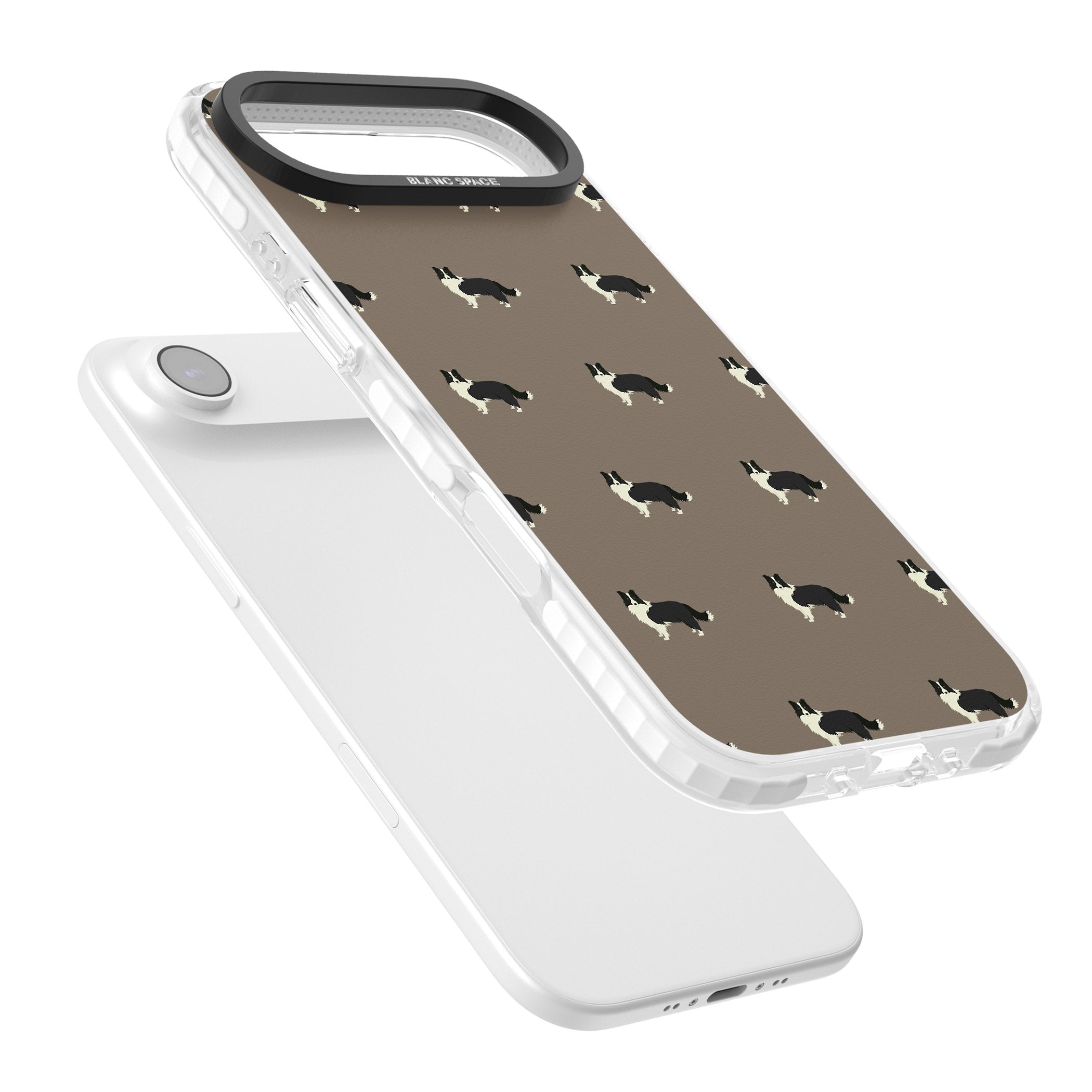 Border Collie Pattern Classic iPhone 17 Air Impact Pro Clear Phone Case Colours
