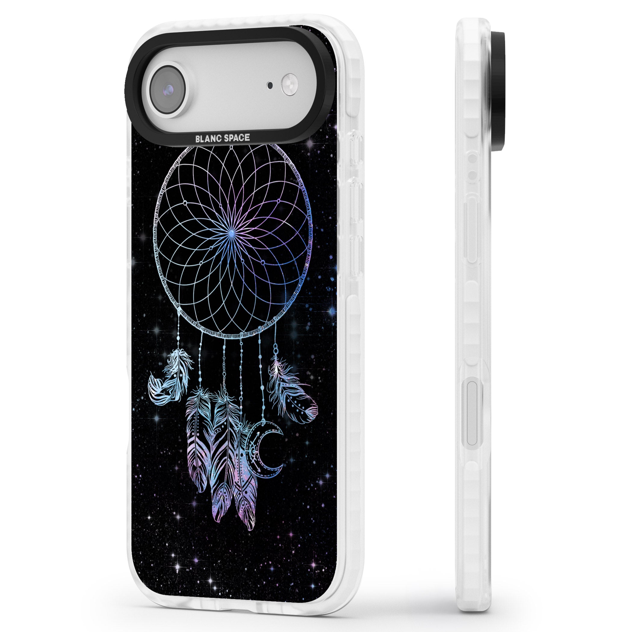 Dreamcatcher Galaxy iPhone 17 Air Impact Pro Clear Phone Case Side Profile