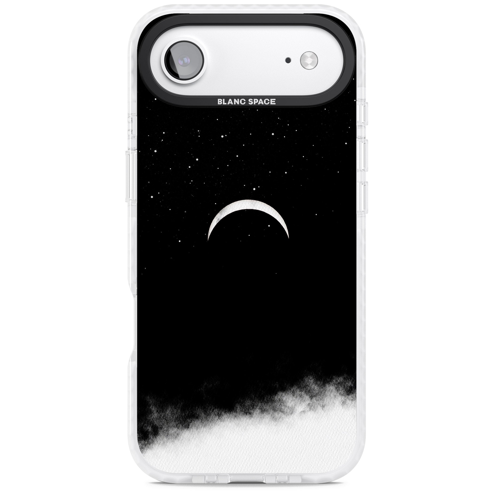 Crescent Moon Night Sky iPhone 17 Air Impact Pro Clear Phone Case