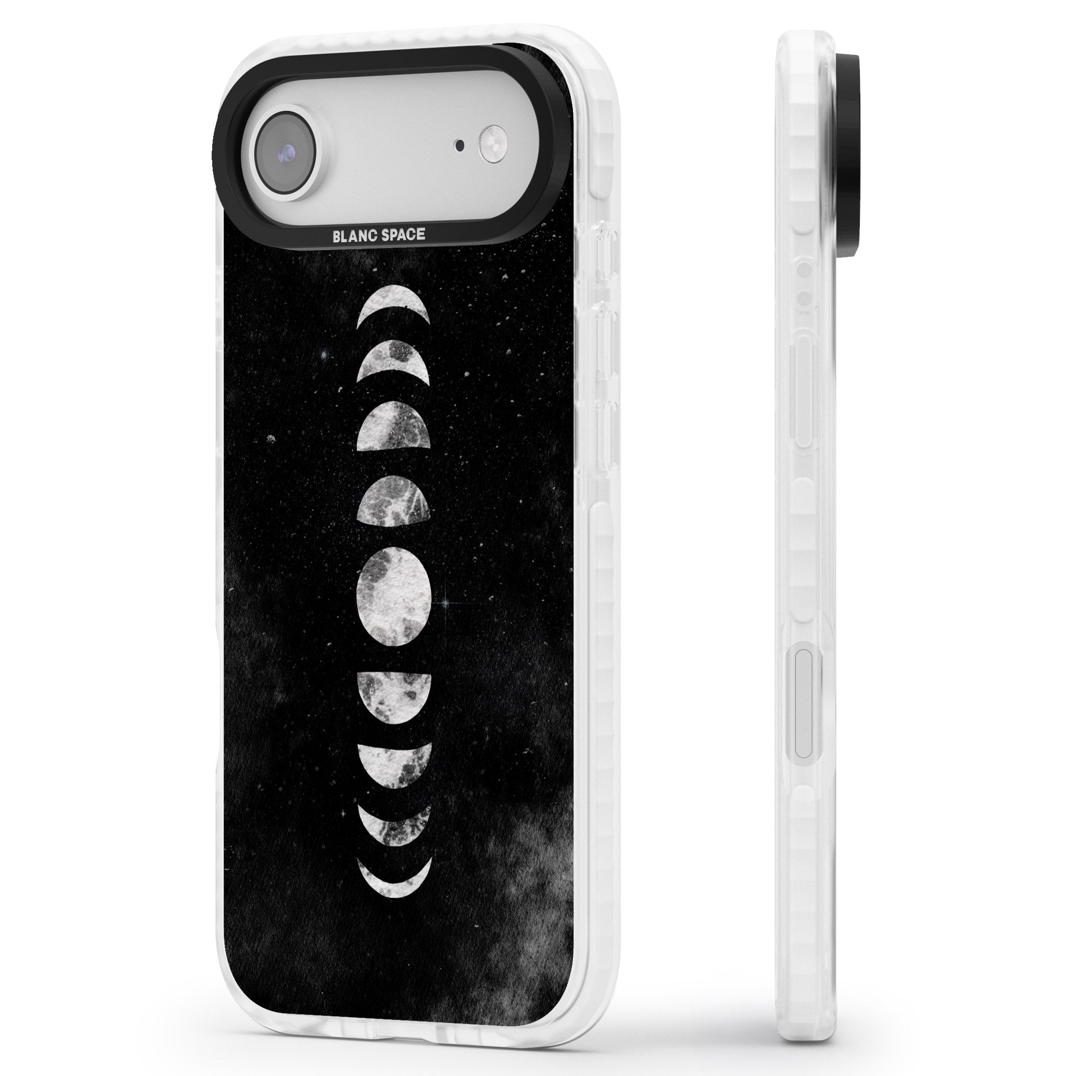 Lunar Phases iPhone 17 Air Impact Pro Clear Phone Case Side Profile