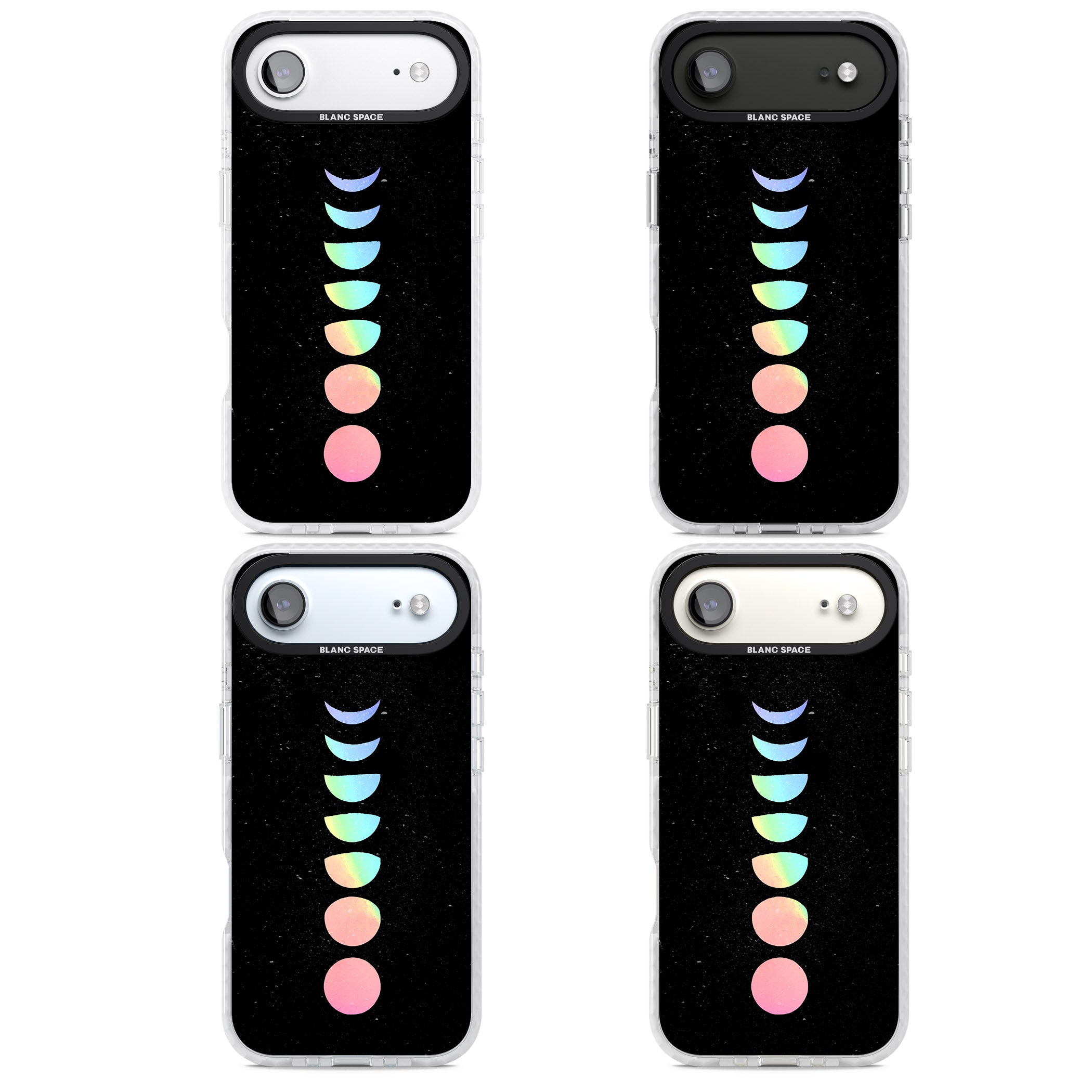Pastel Moon Phases iPhone 17 Air Impact Pro Clear Phone Case APT Impact Protection