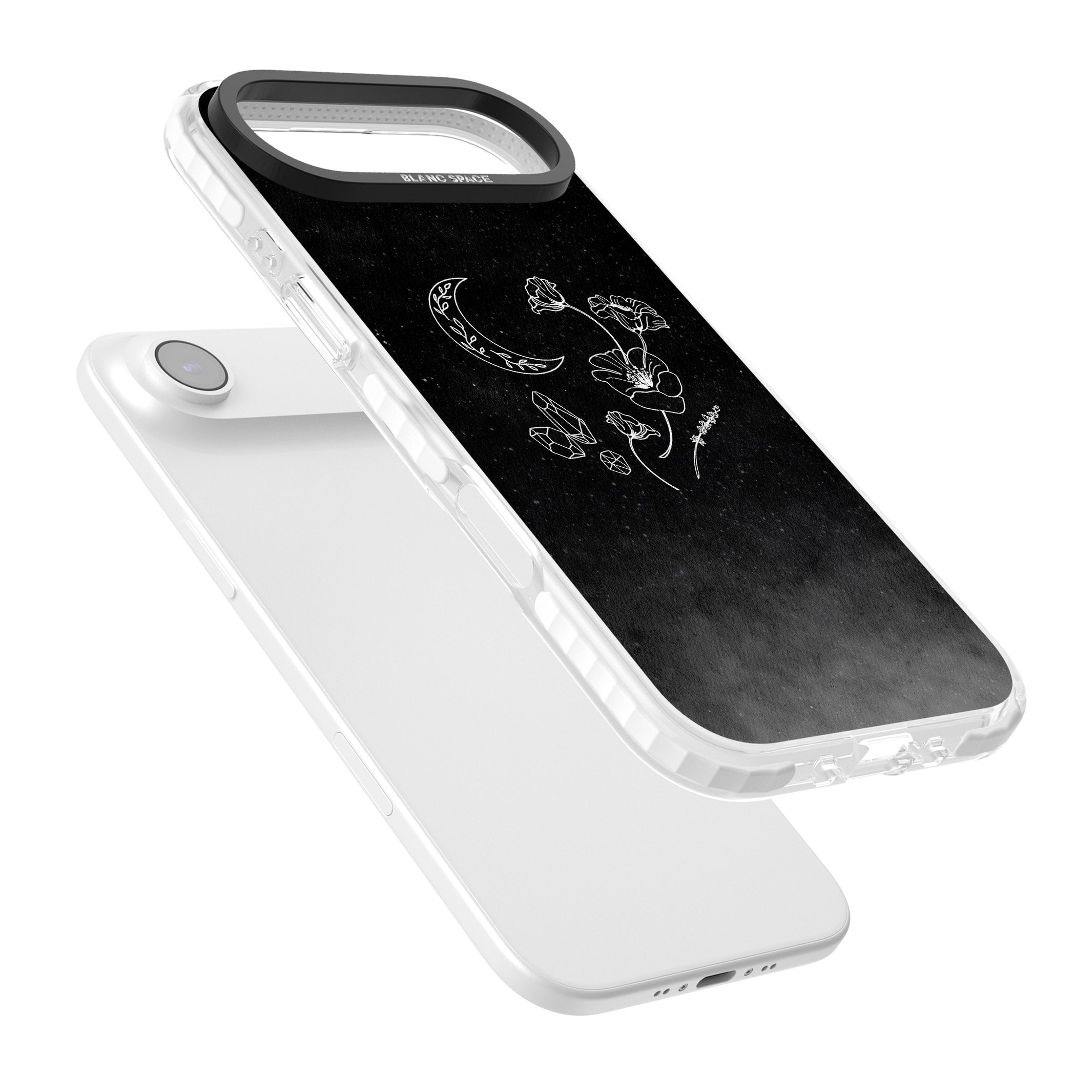Midnight Moon Botanic iPhone 17 Air Impact Pro Clear Phone Case Colours