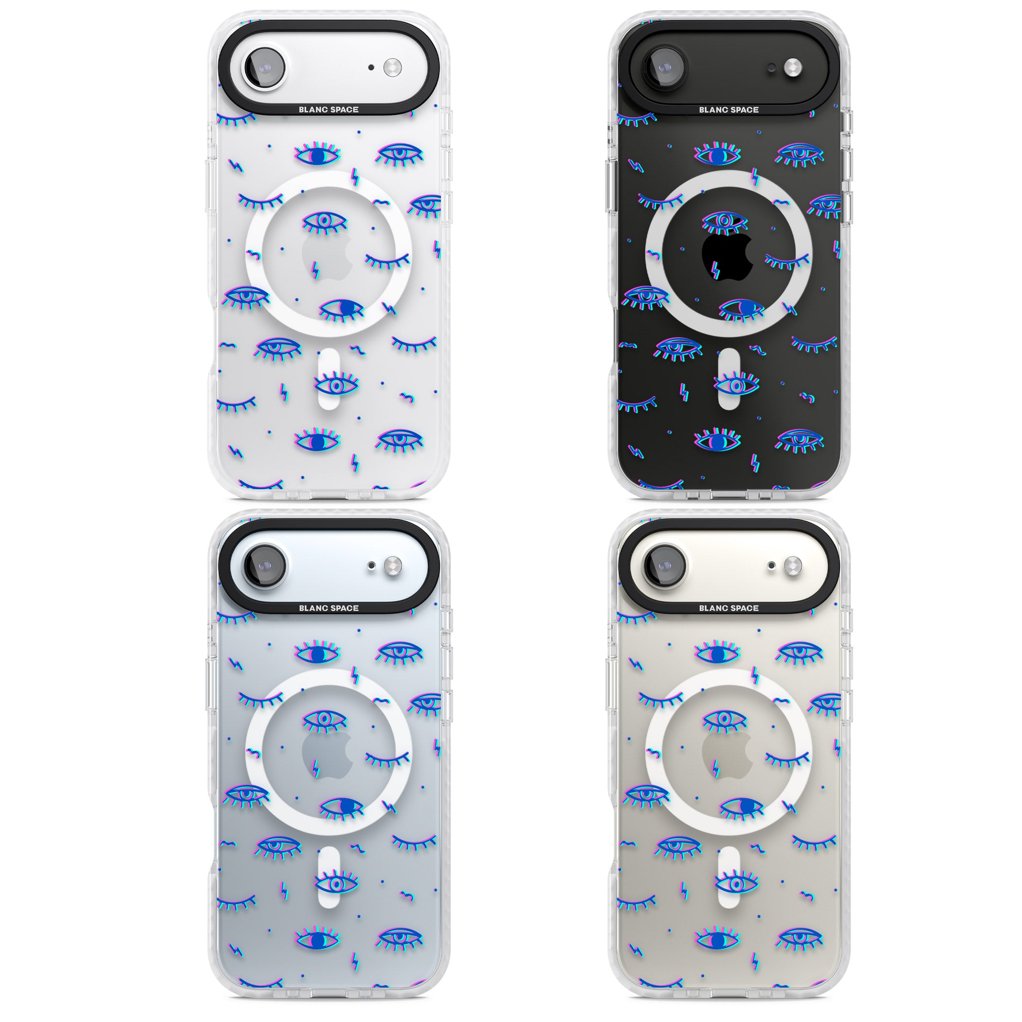 Duotone Psychedelic Eyes iPhone 17 Air Impact Pro Clear Phone Case APT Impact Protection