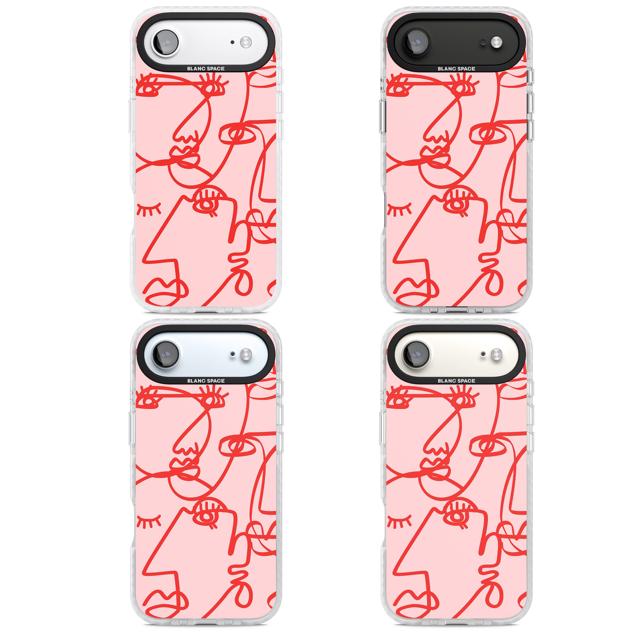 Red Line Art iPhone 17 Air Impact Pro Clear Phone Case APT Impact Protection