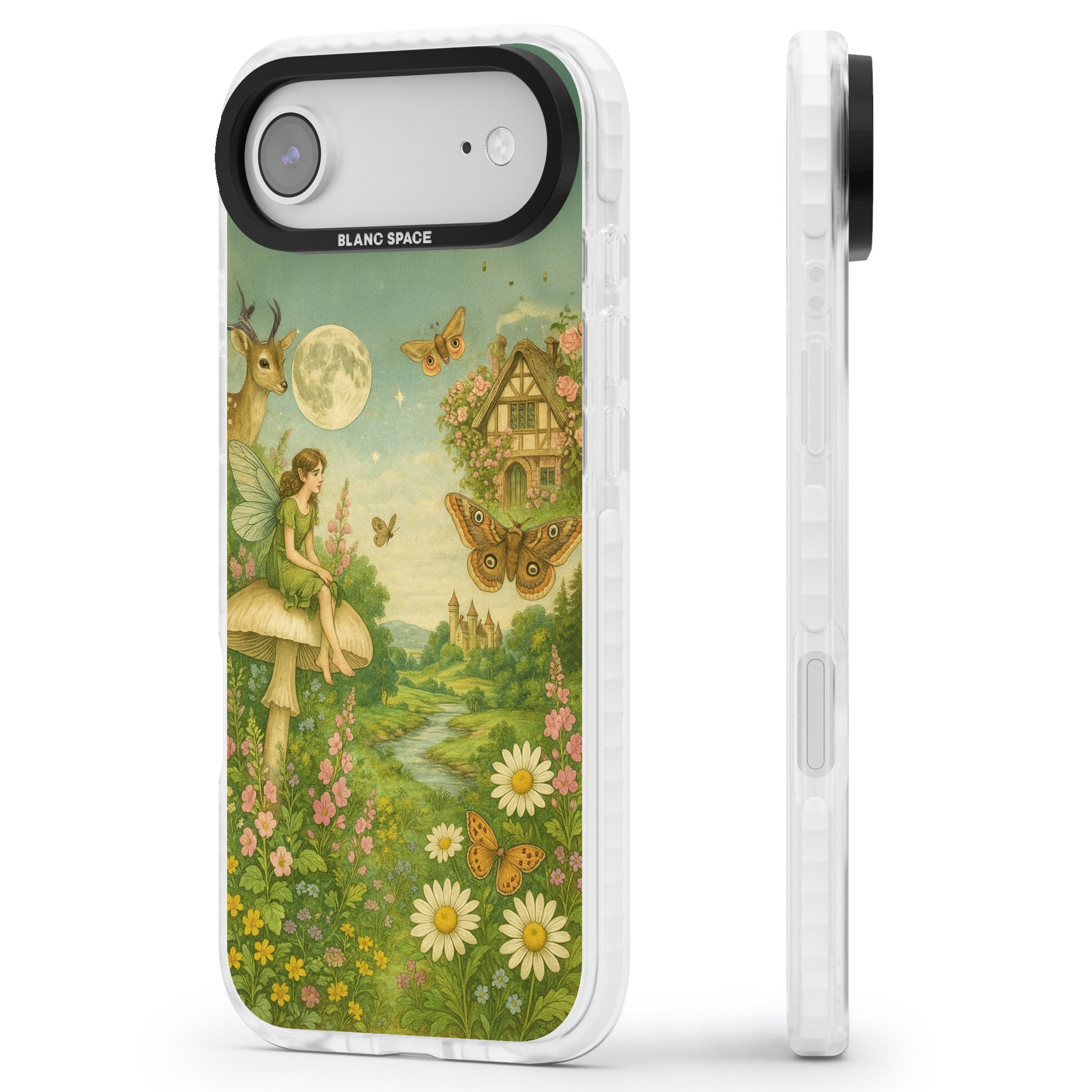 Cottage Fairy iPhone 17 Air Impact Pro Clear Phone Case Side Profile