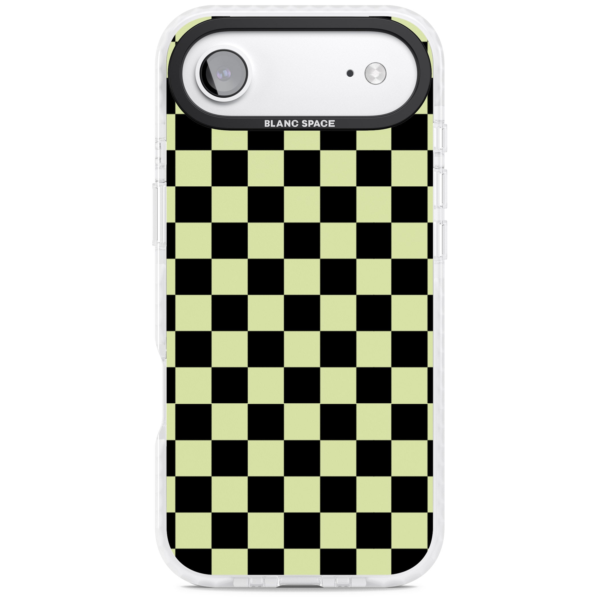 Black & Lime Check iPhone 17 Air Impact Pro Clear Phone Case