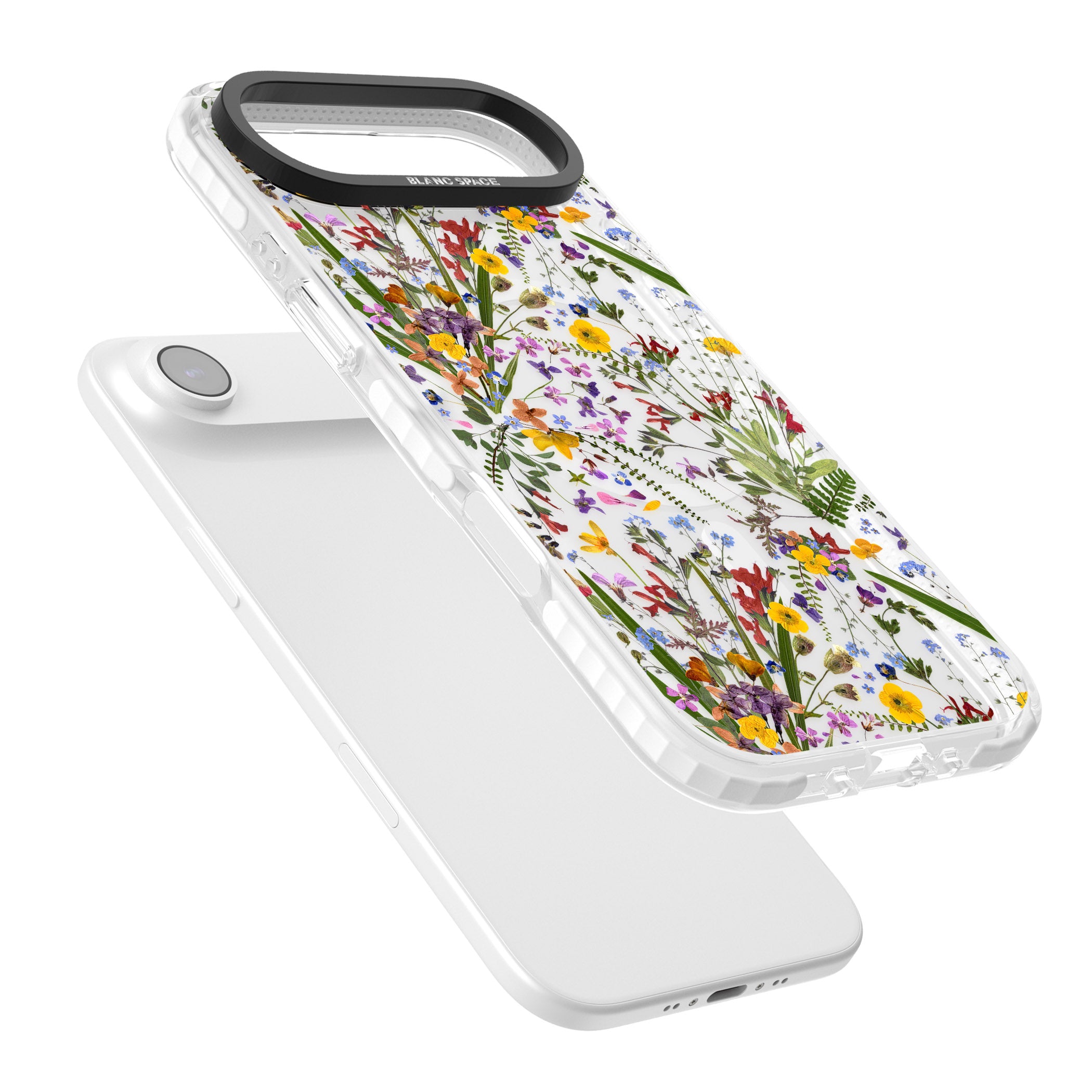 Wildflower & Leaves iPhone 17 Air Impact Pro Clear Phone Case Colours