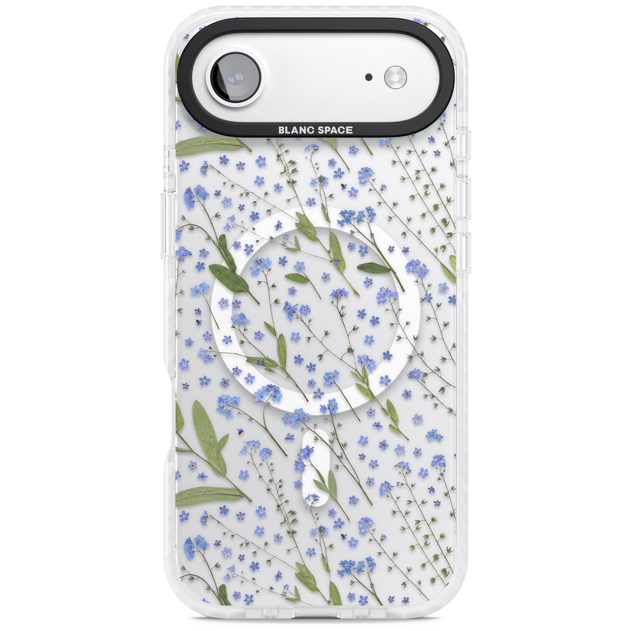 Blue Meadow Floral iPhone 17 Air Impact Pro Clear Phone Case