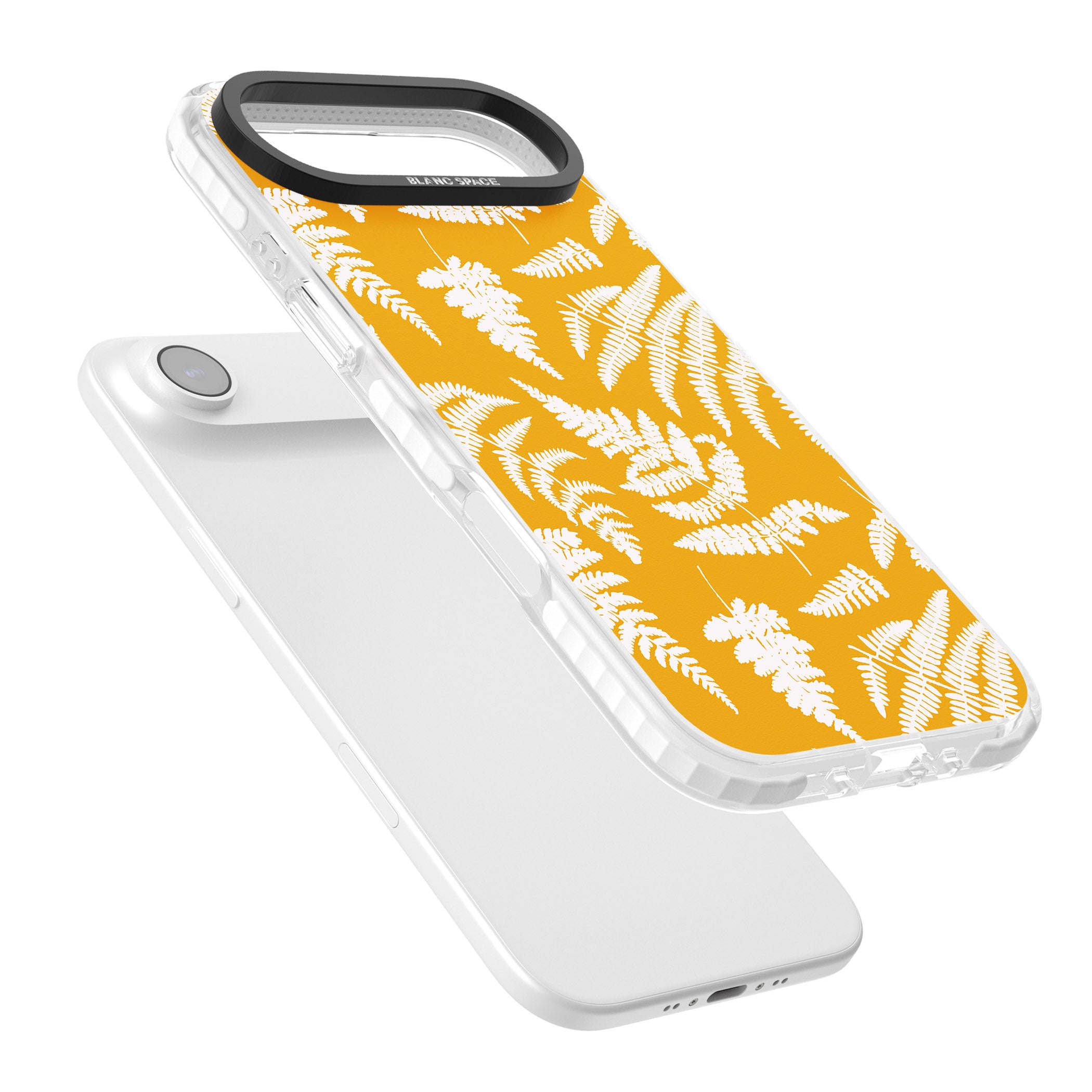 Fern Pattern On Yellow iPhone 17 Air Impact Pro Clear Phone Case Colours