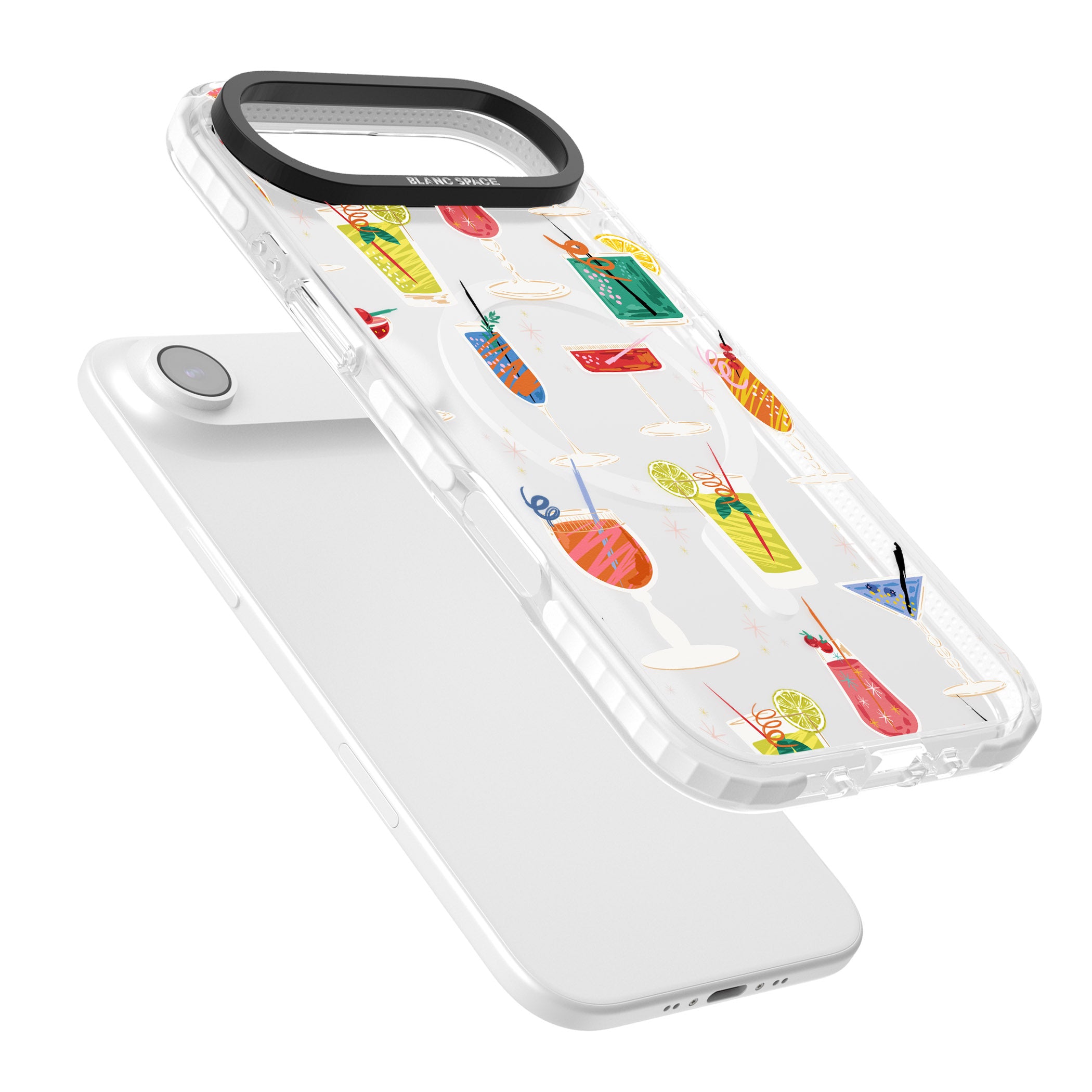 Retro Cocktails iPhone 17 Air Impact Pro Clear Phone Case Colours