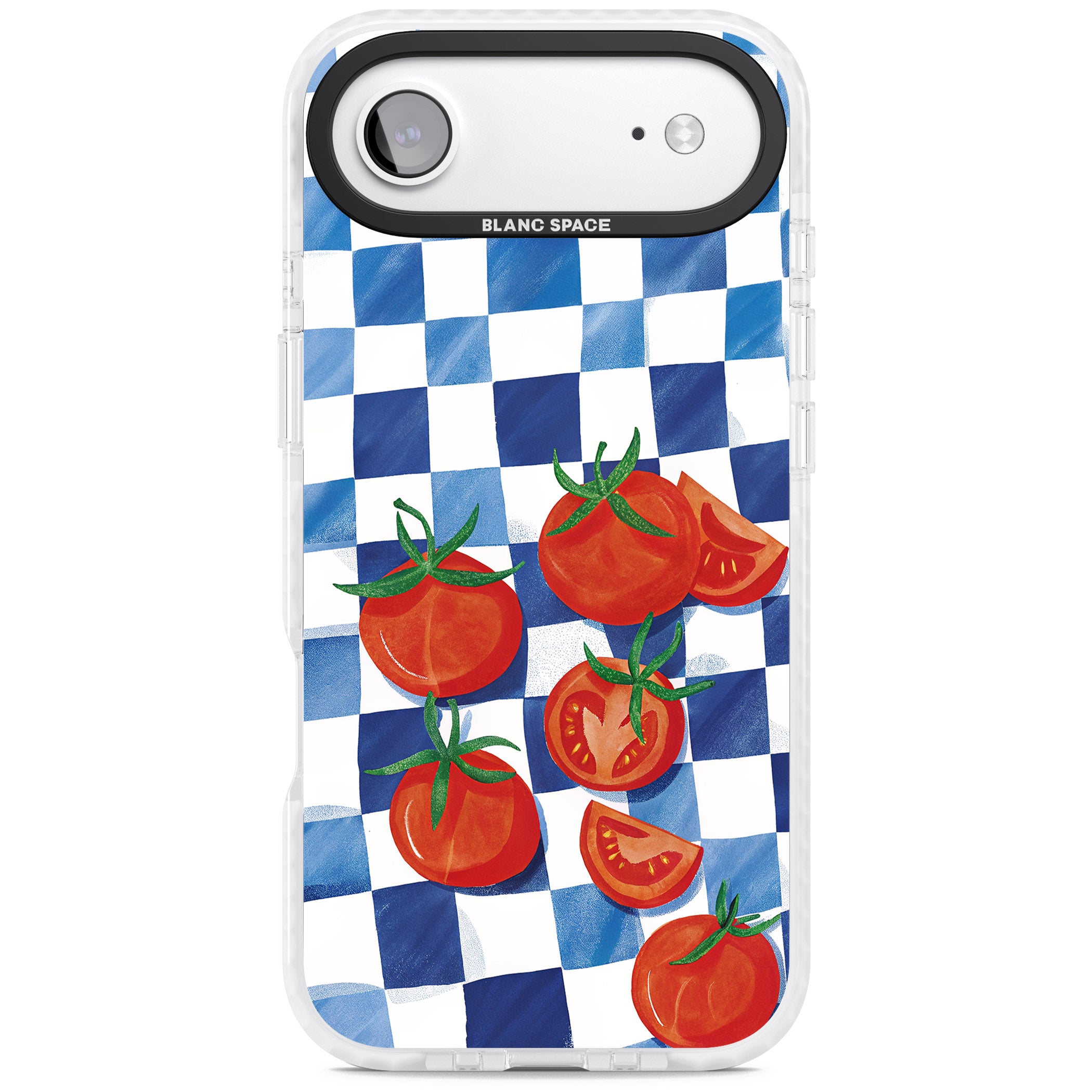 Blue Picnic Blanket & Tomatoes iPhone 17 Air Impact Pro Clear Phone Case