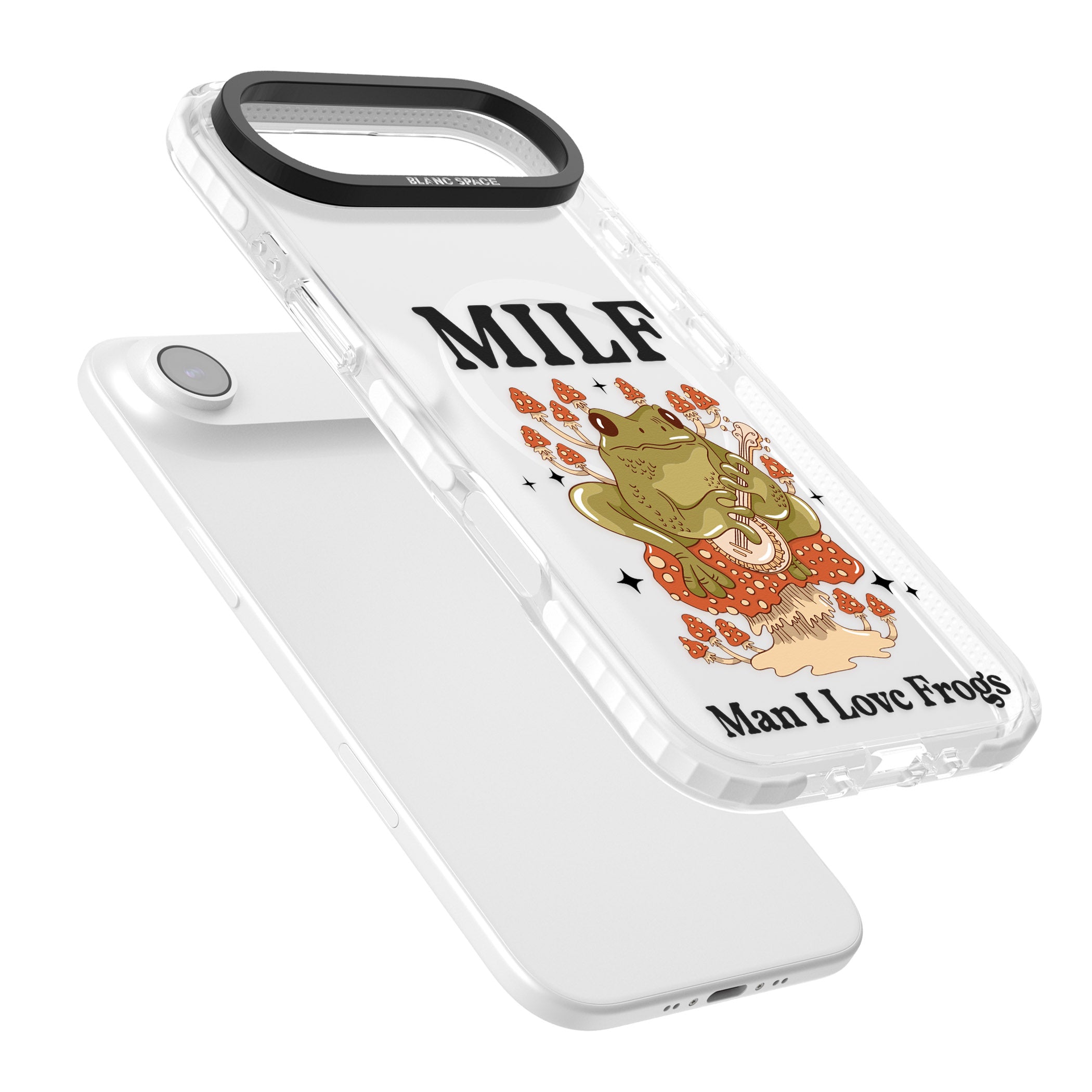 Man I Love Frogs iPhone 17 Air Impact Pro Clear Phone Case Colours