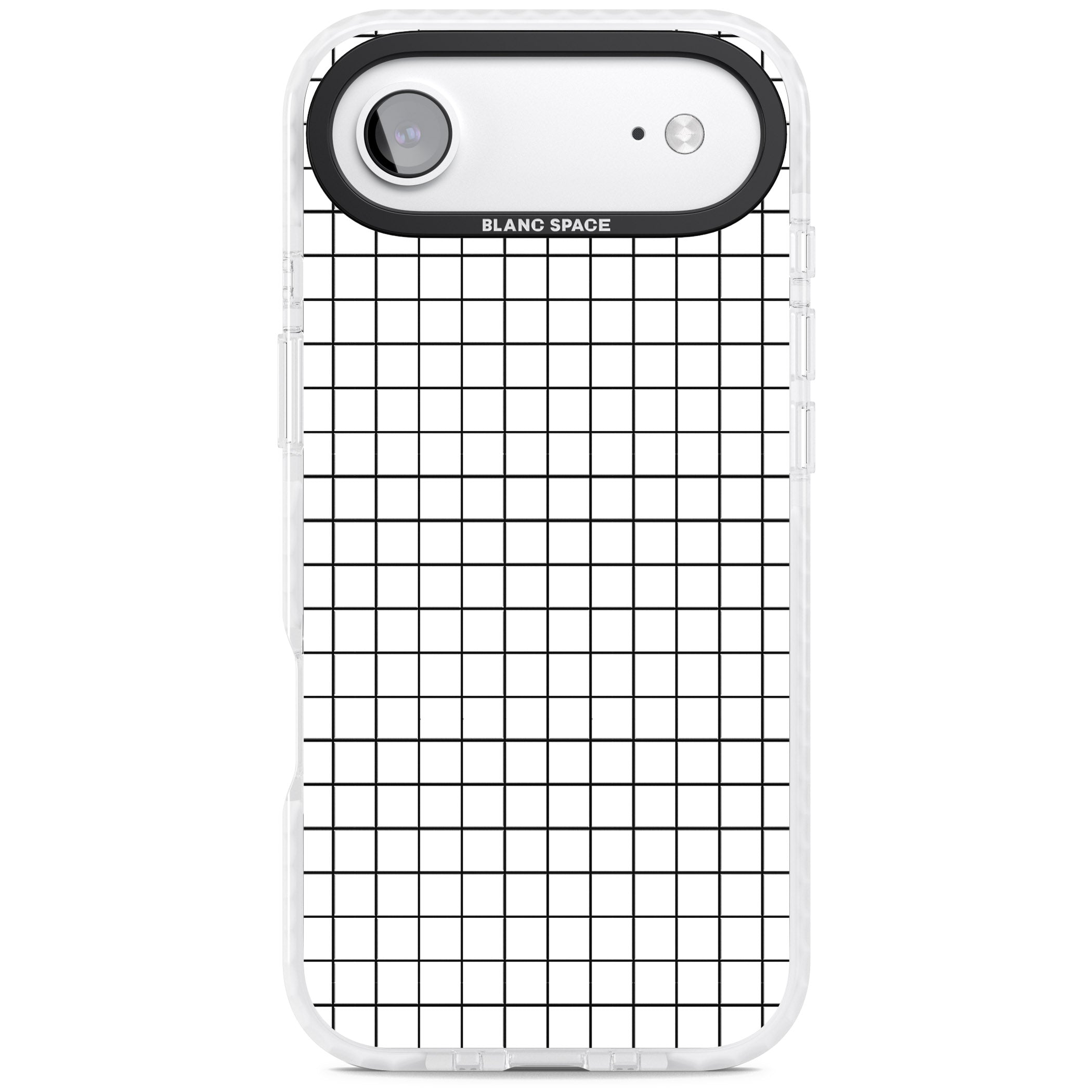 Minimal Black Grid iPhone 17 Air Impact Pro Clear Phone Case