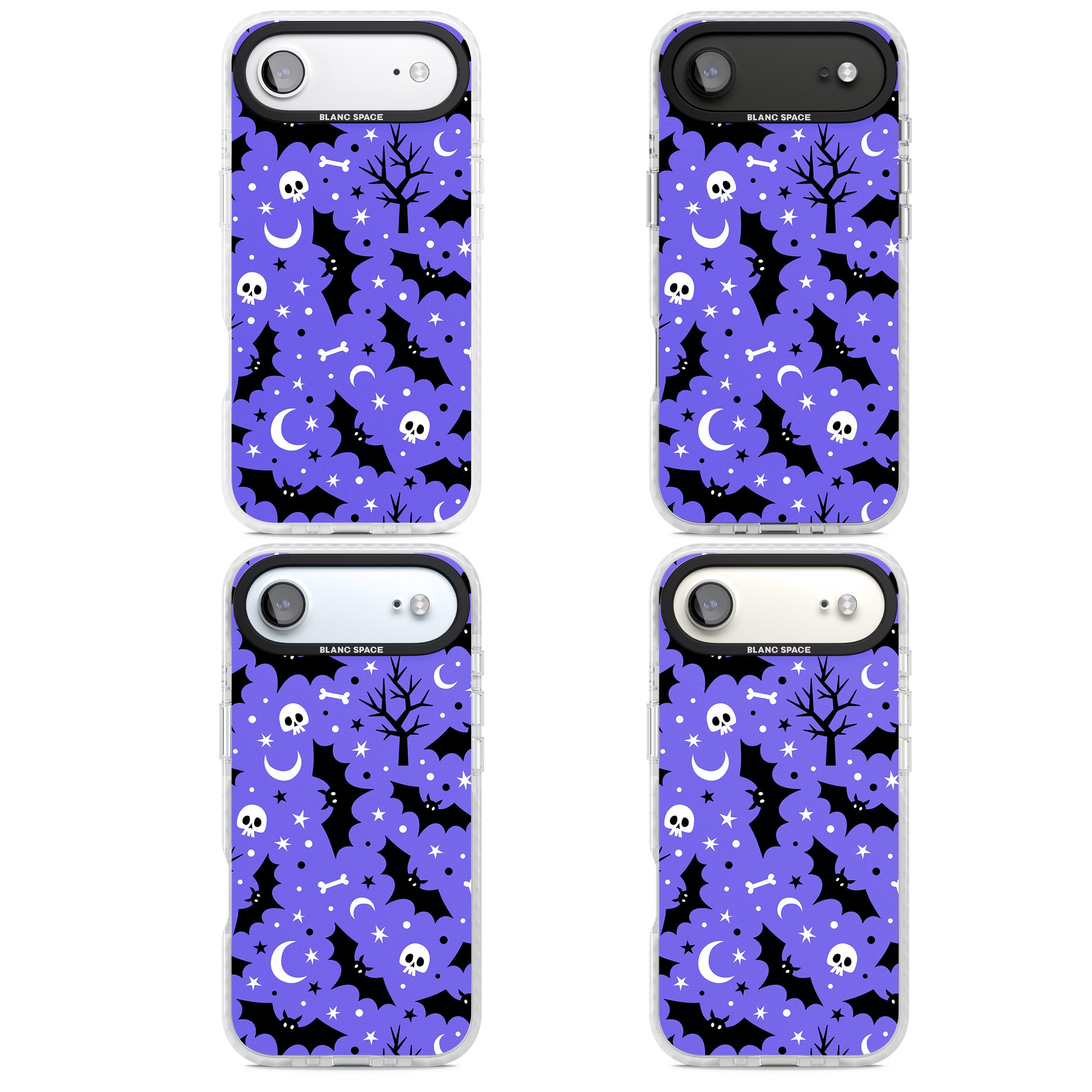 Bats N' Bones Pattern iPhone 17 Air Impact Pro Clear Phone Case APT Impact Protection