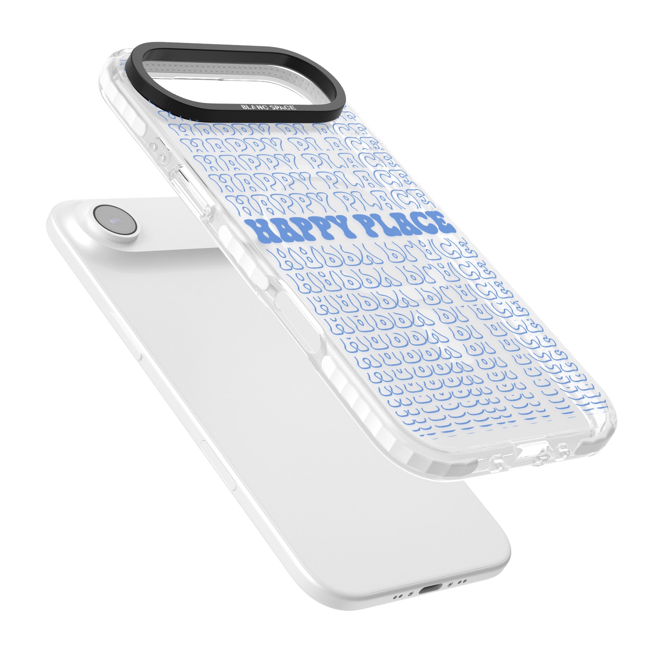 Happy Place (Blue) iPhone 17 Air Impact Pro Clear Phone Case Colours