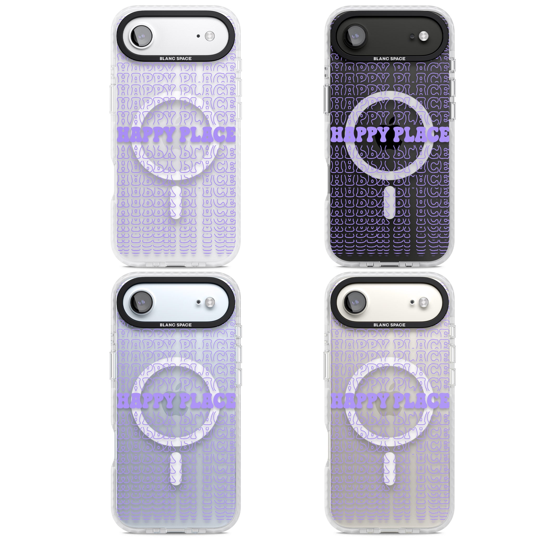 Happy Place (Purple) iPhone 17 Air Impact Pro Clear Phone Case APT Impact Protection